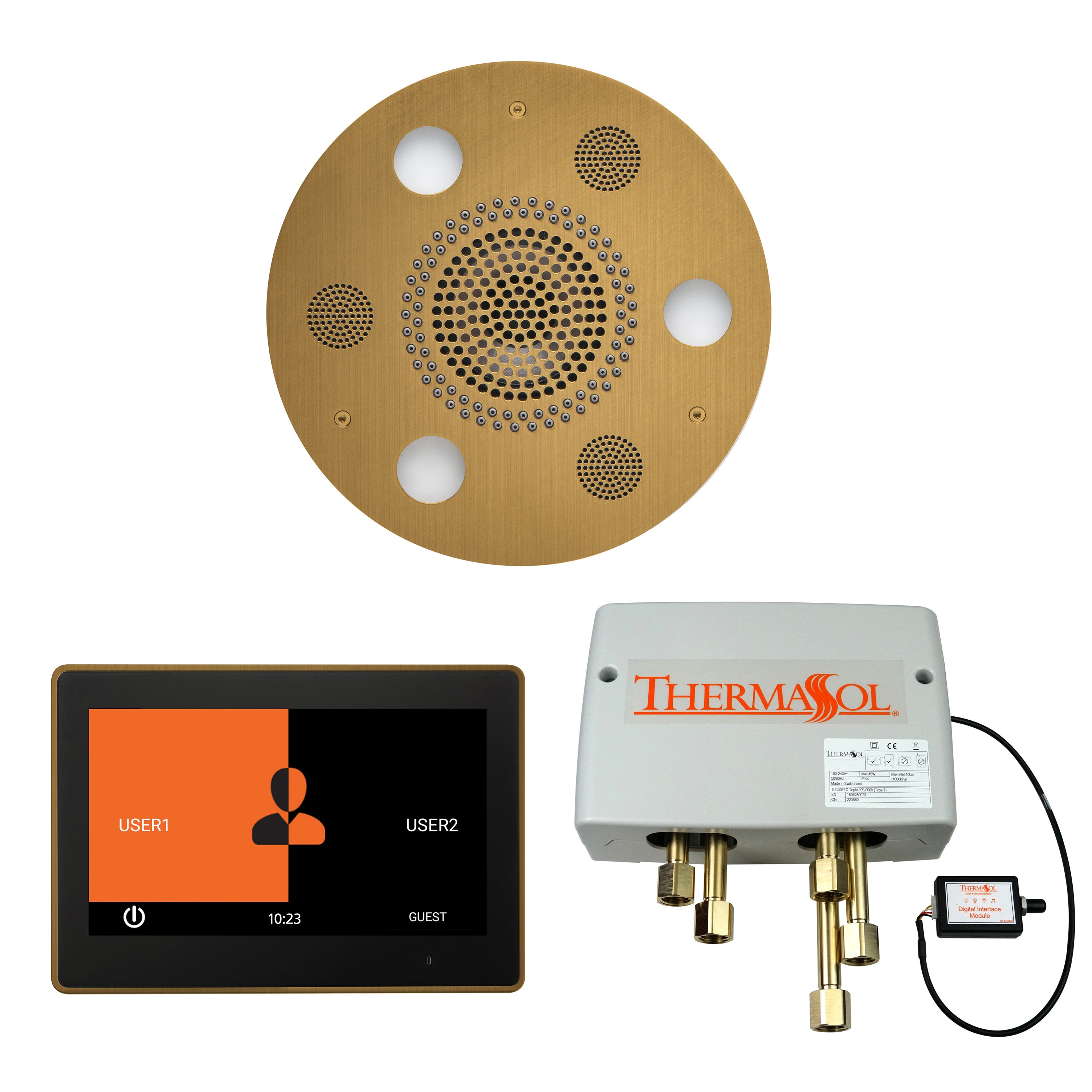 Thermasol The Wellness Shower Package with 10" ThermaTouch Round