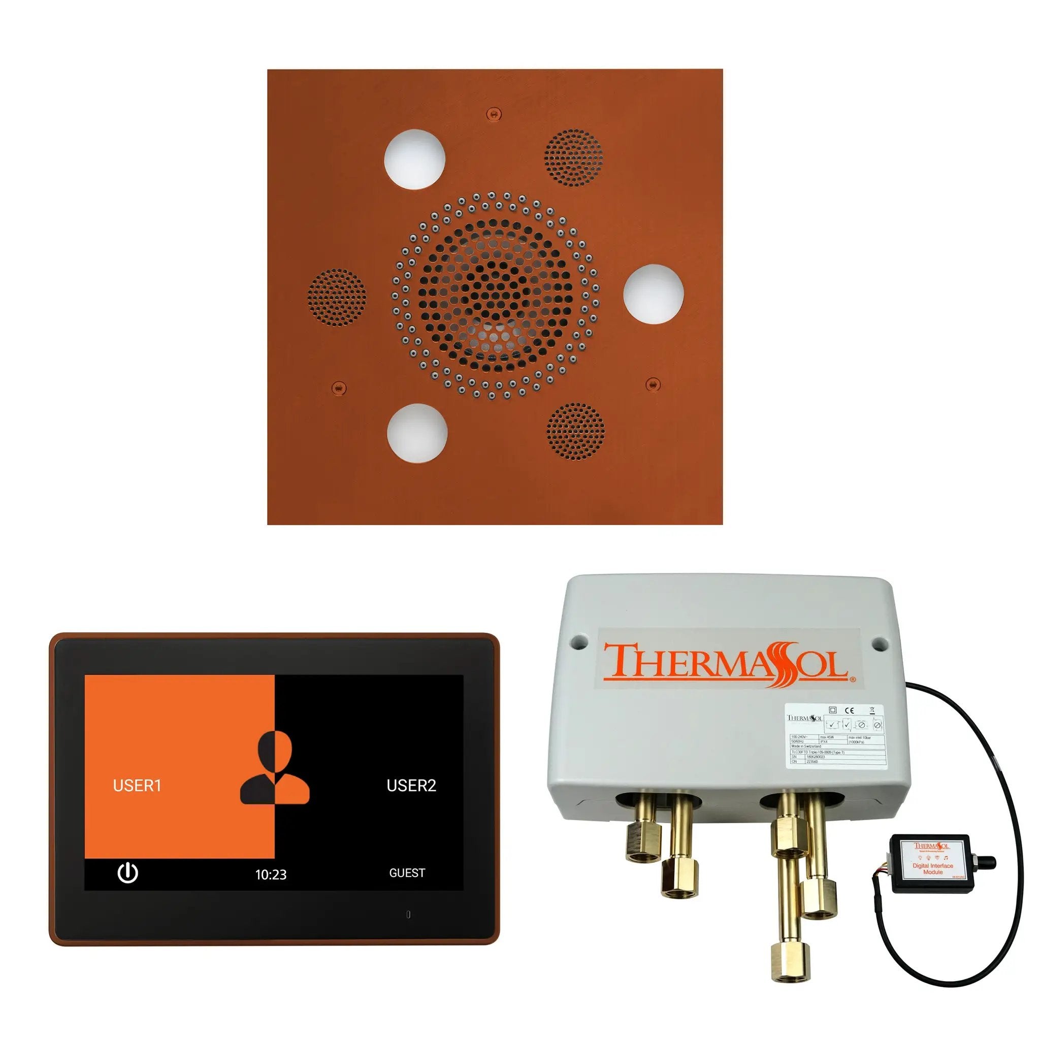 Thermasol The Wellness Shower Package with 10" ThermaTouch Square by Thermasol