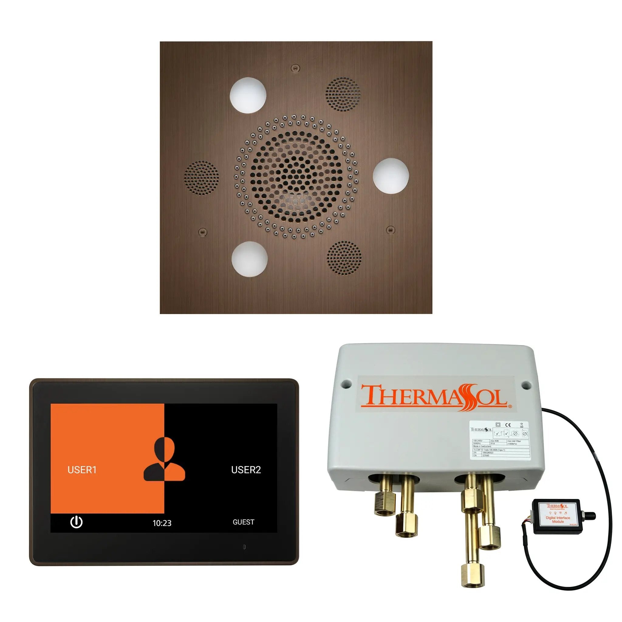 Thermasol The Wellness Shower Package with 10" ThermaTouch Square by Thermasol