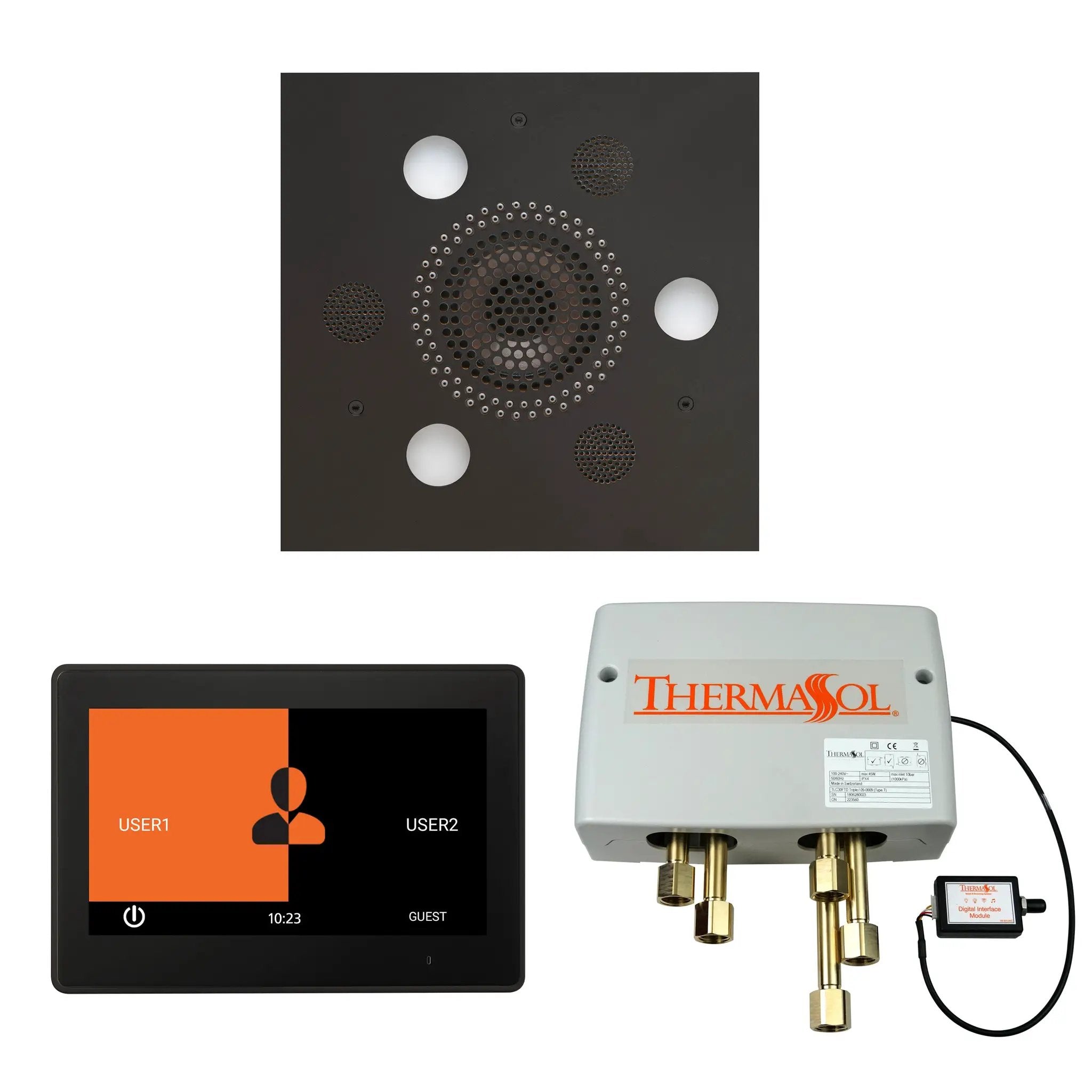Thermasol The Wellness Shower Package with 10" ThermaTouch Square by Thermasol