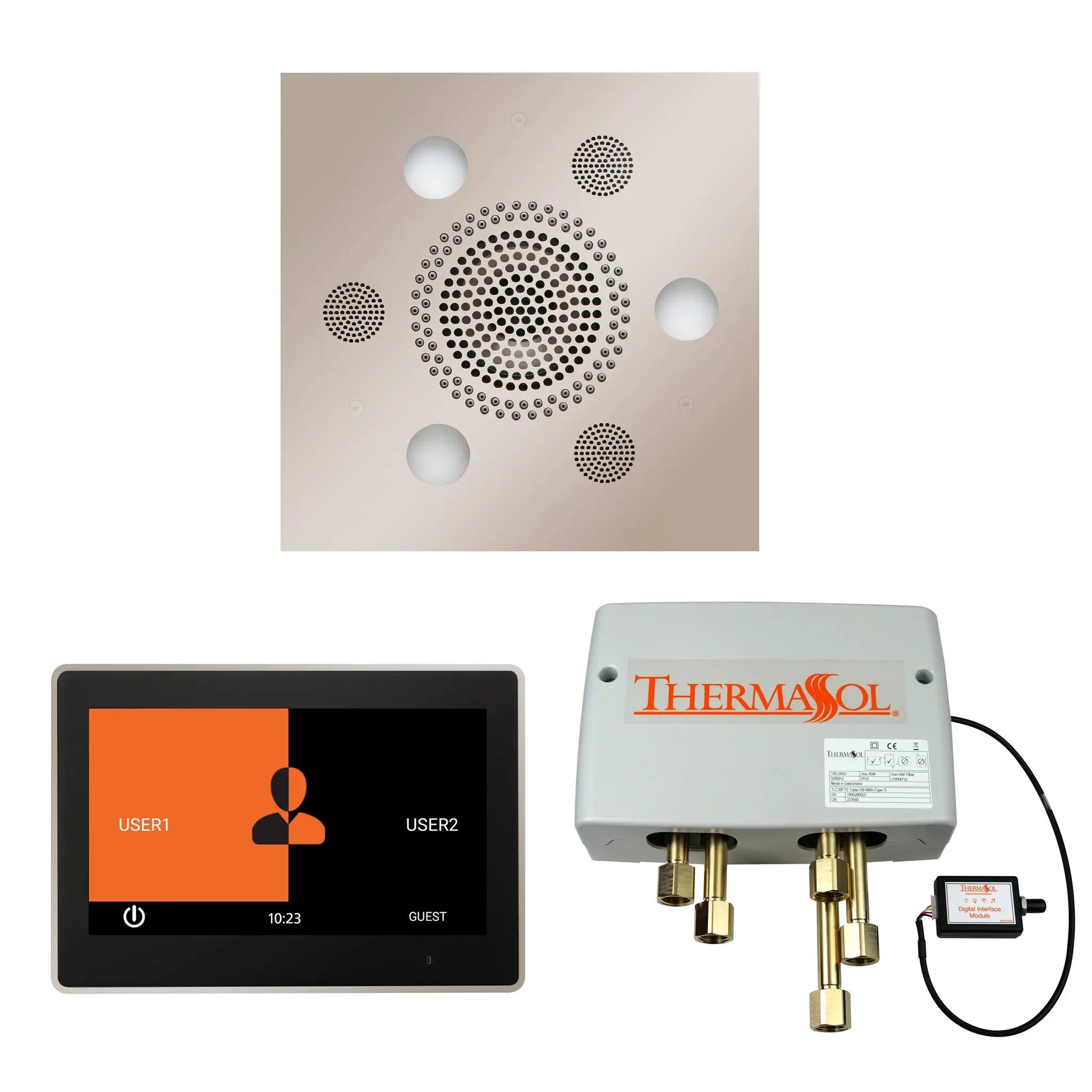 Thermasol The Wellness Shower Package with 10" ThermaTouch Square by Thermasol