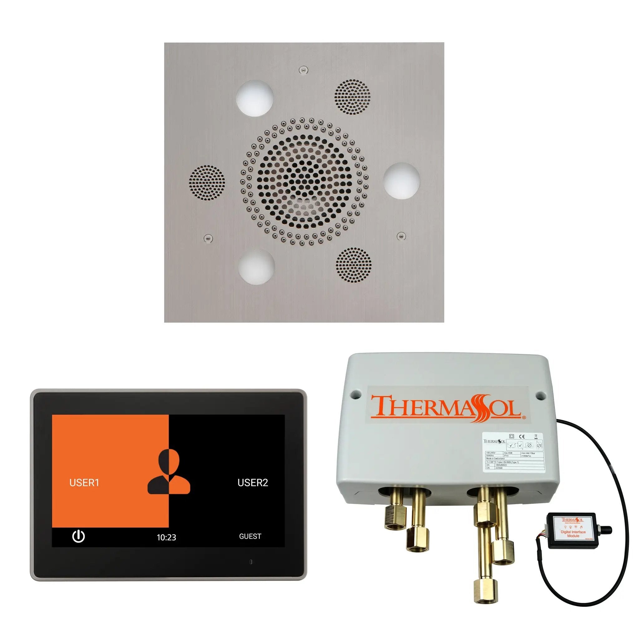 Thermasol The Wellness Shower Package with 10" ThermaTouch Square by Thermasol