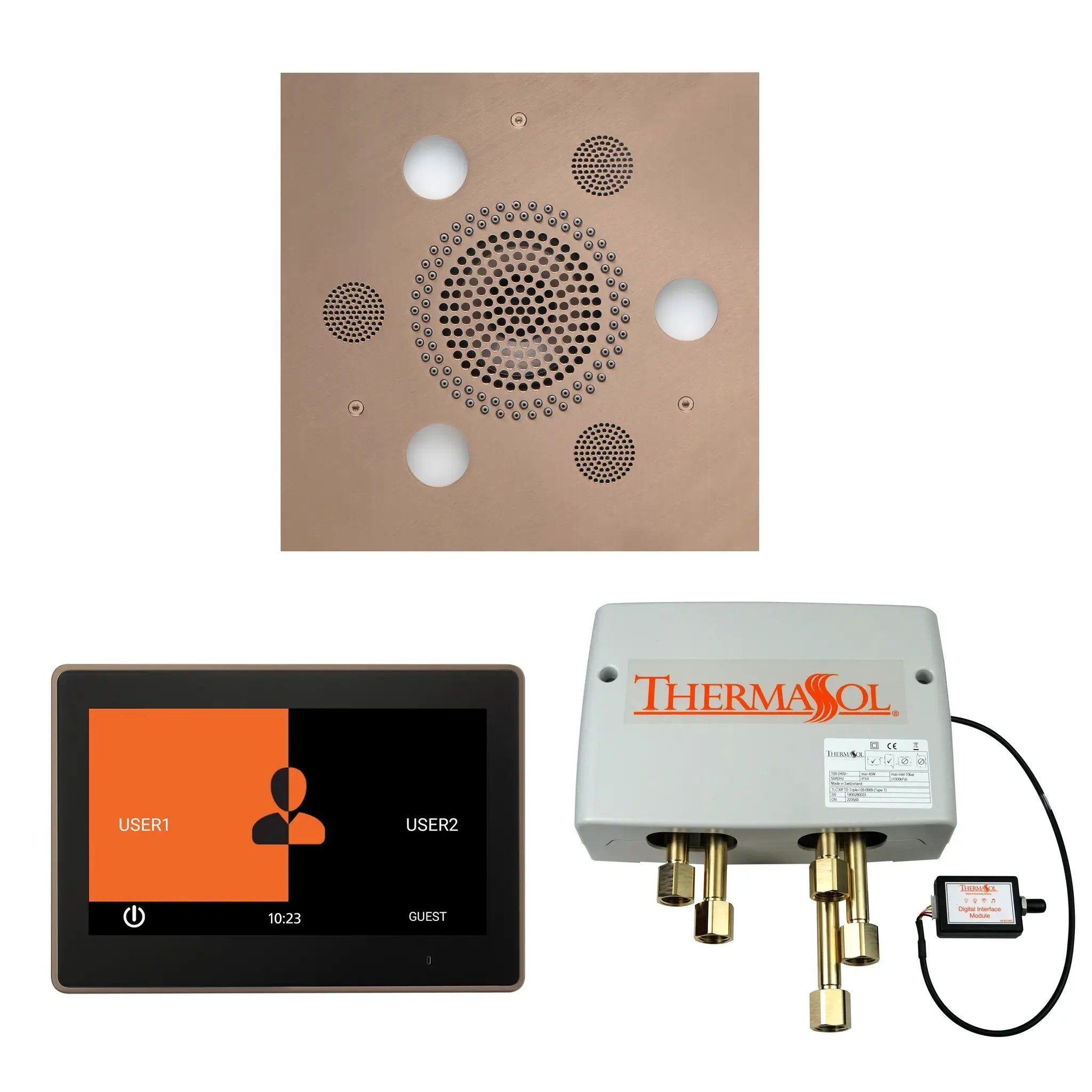 Thermasol The Wellness Shower Package with 10" ThermaTouch Square by Thermasol