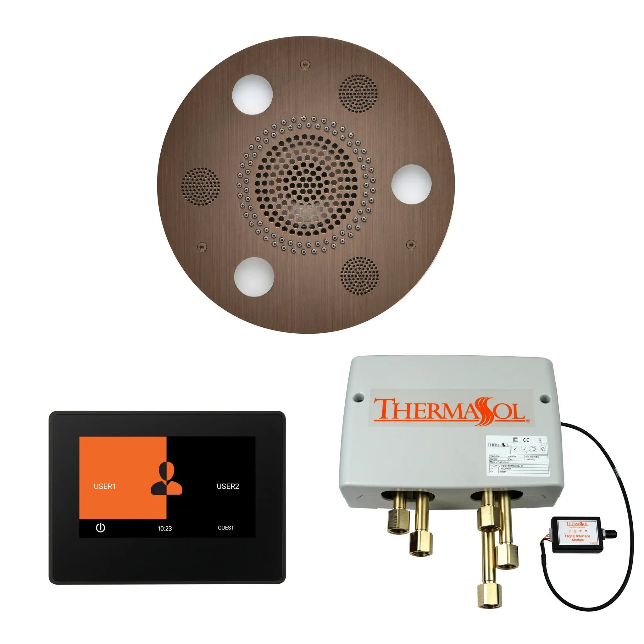 Thermasol The Wellness Shower Package with 7" ThermaTouch Round by Thermasol