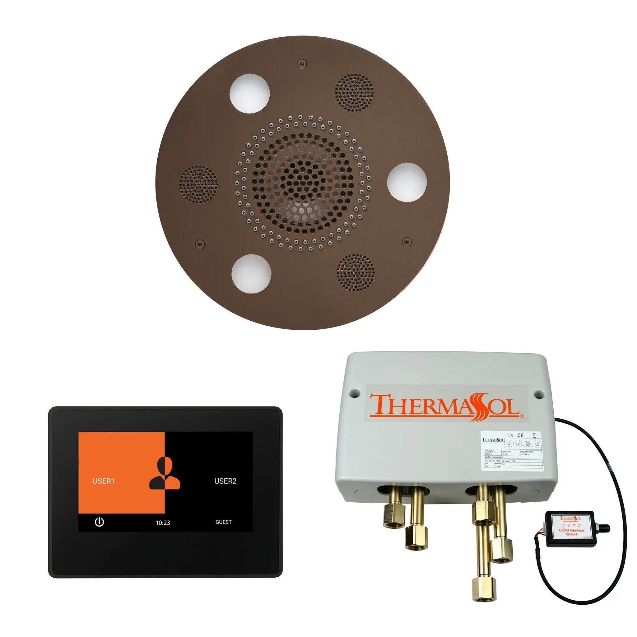 Thermasol The Wellness Shower Package with 7" ThermaTouch Round by Thermasol