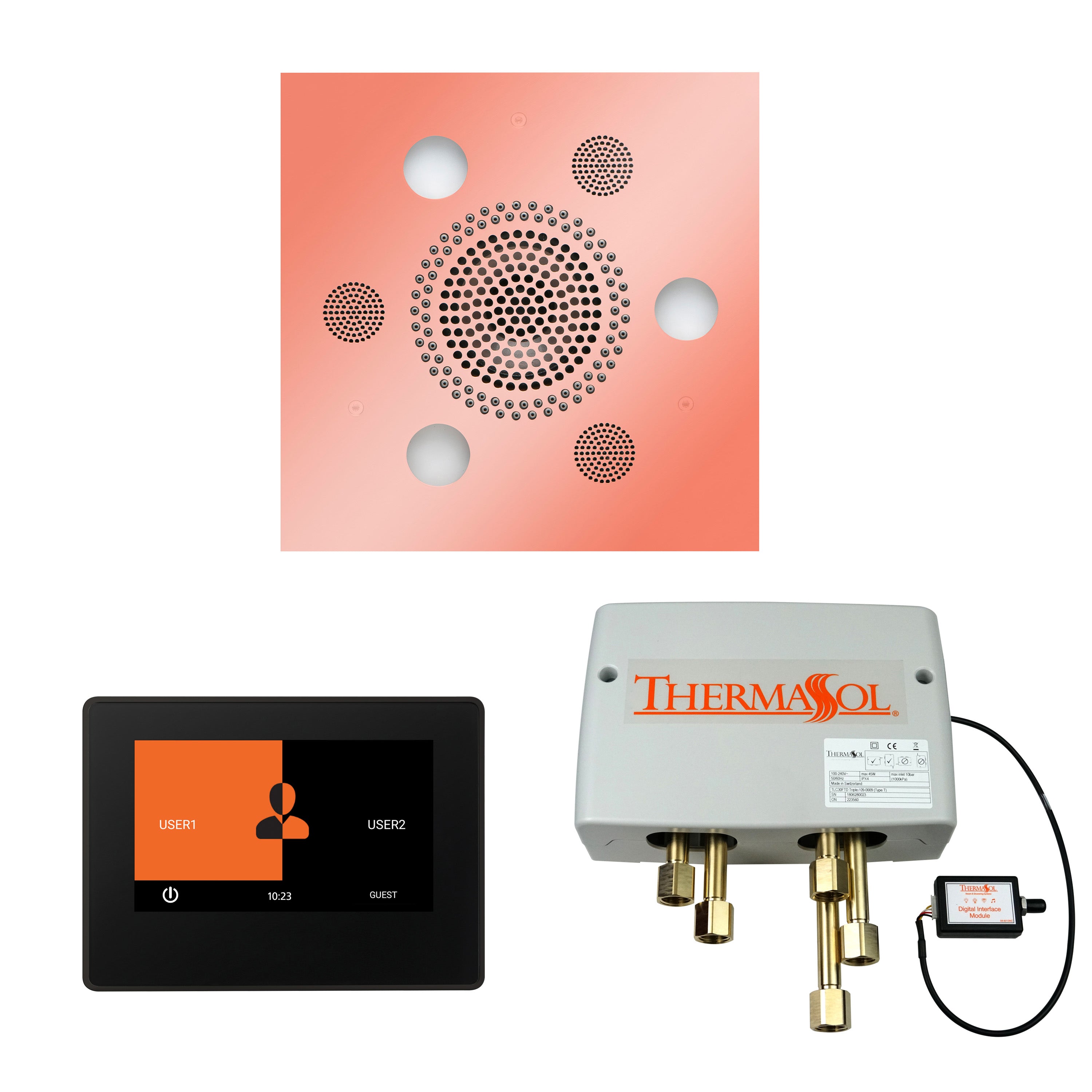 Thermasol The Wellness Shower Package with 7" ThermaTouch Square