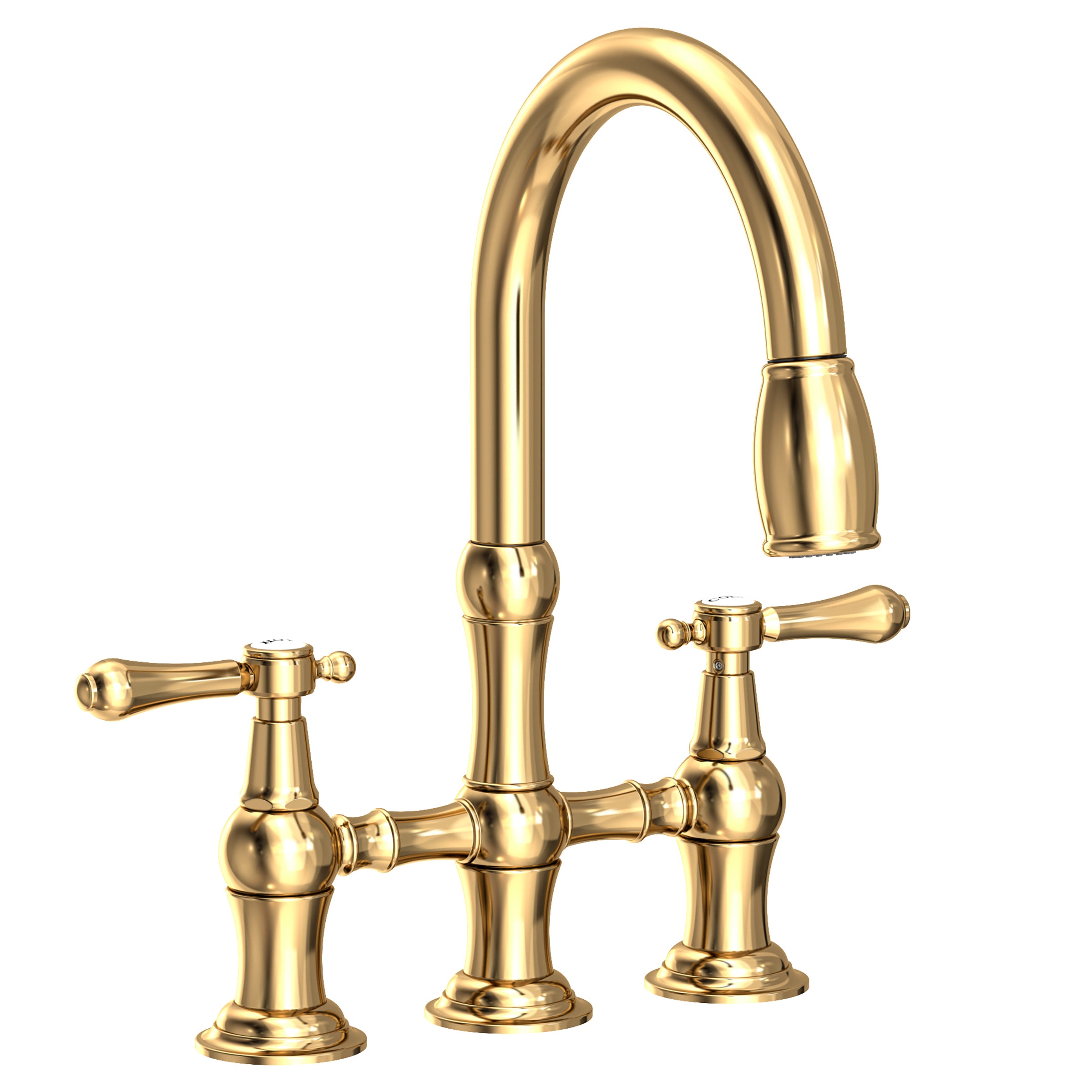 Newport Brass Chesterfield Kitchen Bridge Pull-Down Faucet