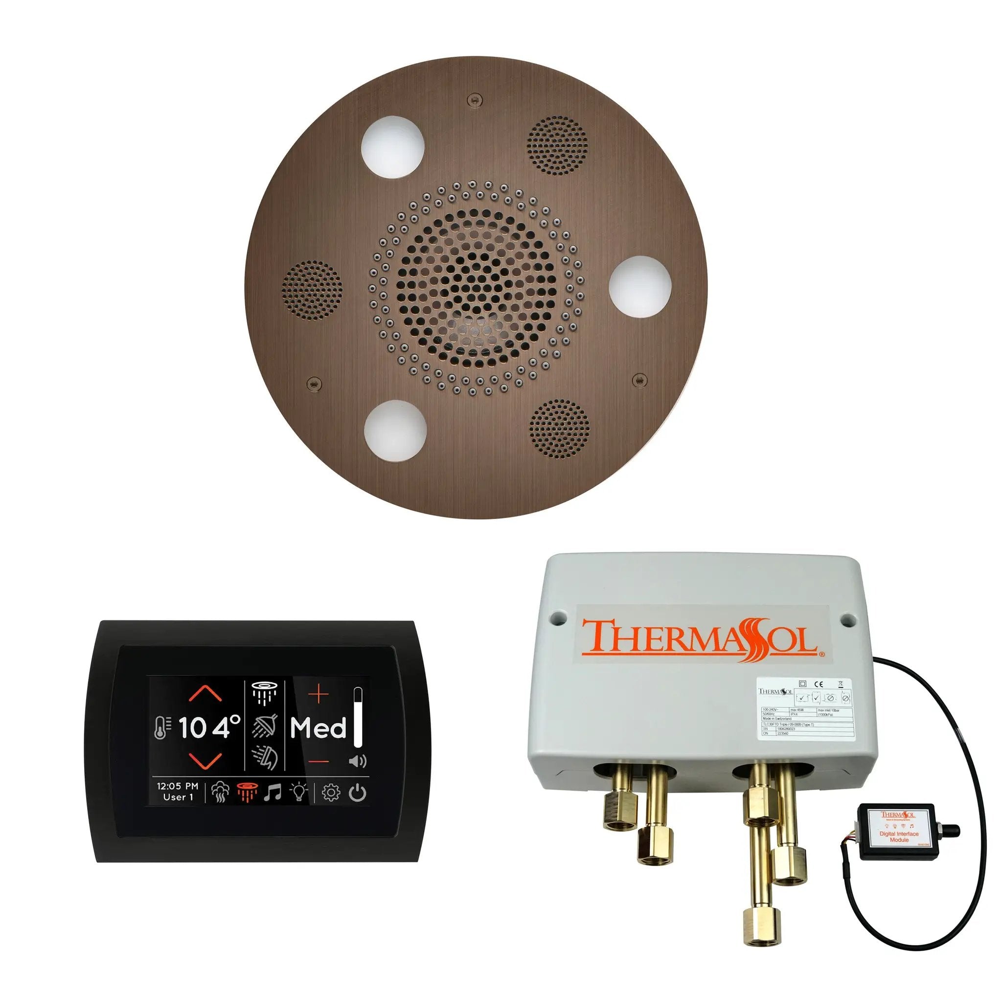 Thermasol The Wellness Shower Package with SignaTouch Round by Thermasol