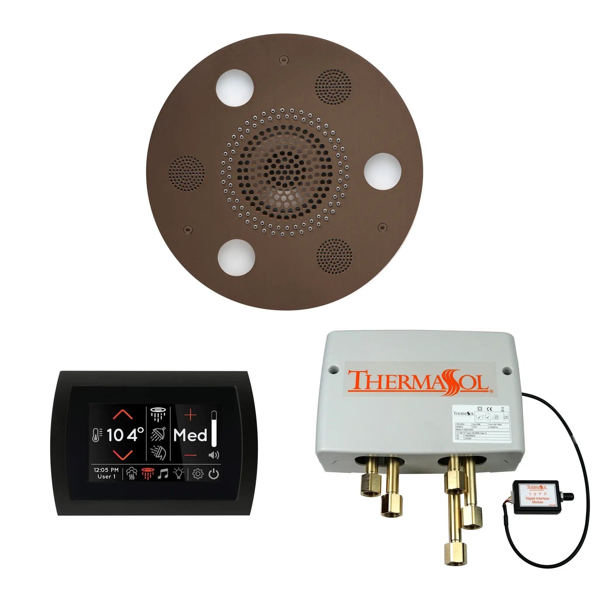 Thermasol The Wellness Shower Package with SignaTouch Round by Thermasol