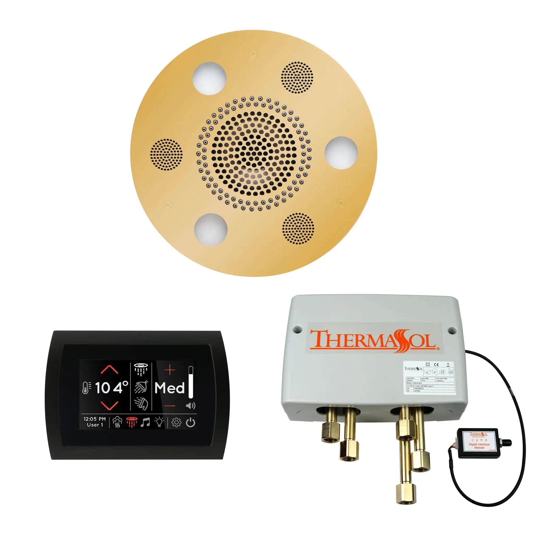 Thermasol The Wellness Shower Package with SignaTouch Round by Thermasol