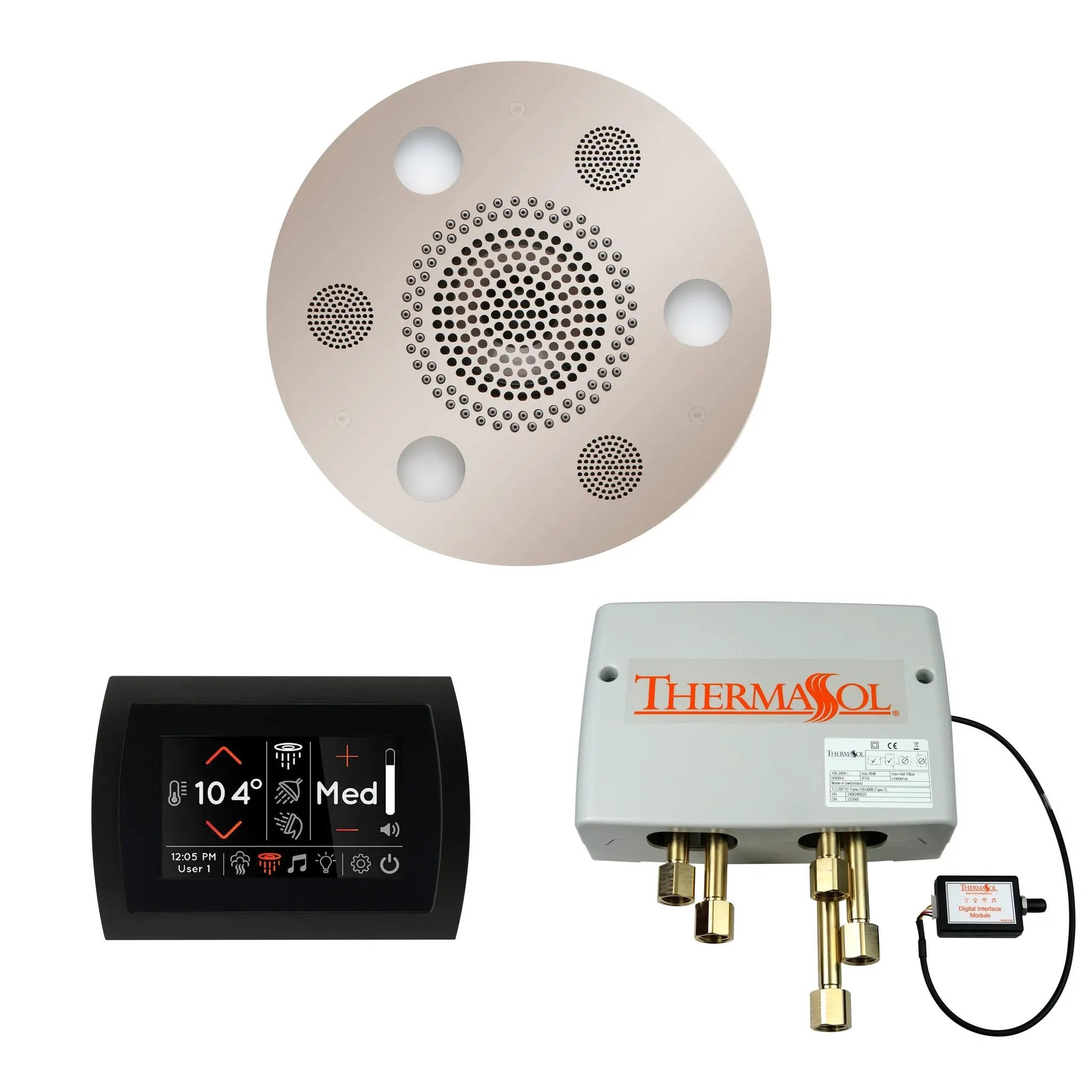 Thermasol The Wellness Shower Package with SignaTouch Round by Thermasol