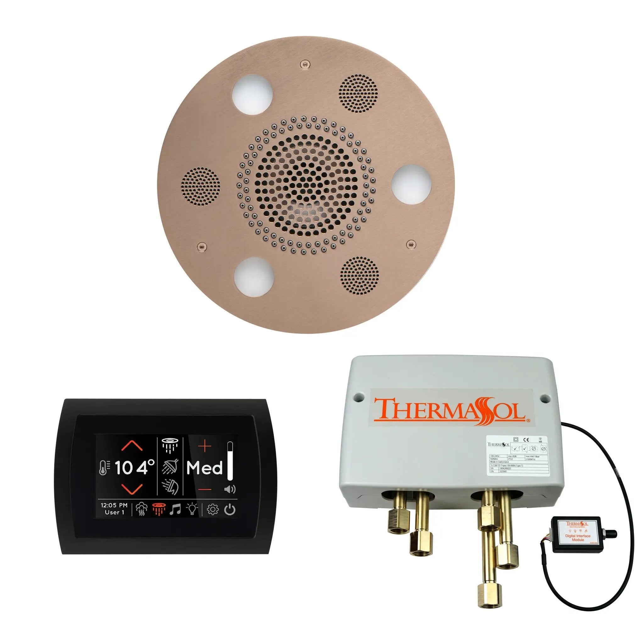 Thermasol The Wellness Shower Package with SignaTouch Round by Thermasol