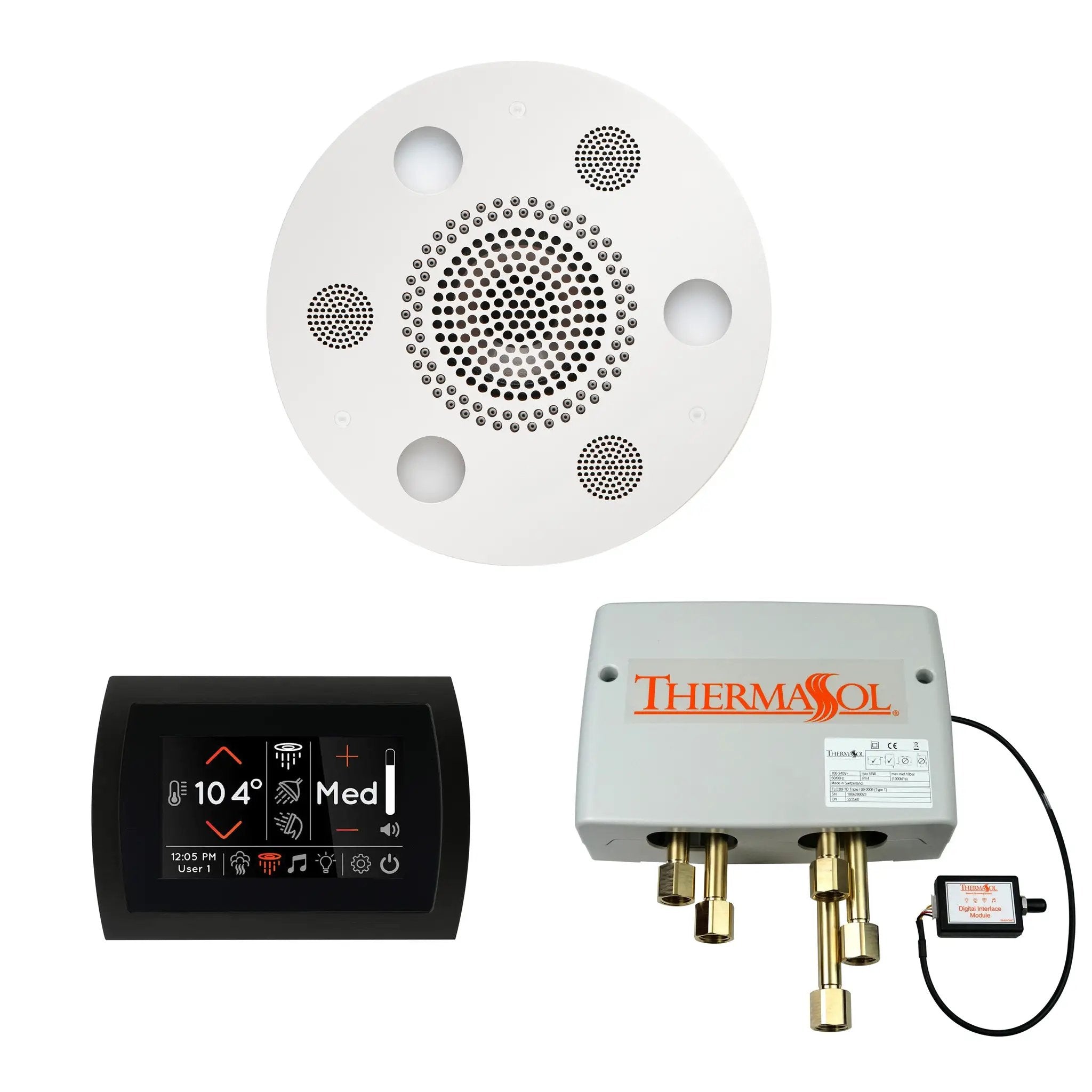 Thermasol The Wellness Shower Package with SignaTouch Round by Thermasol