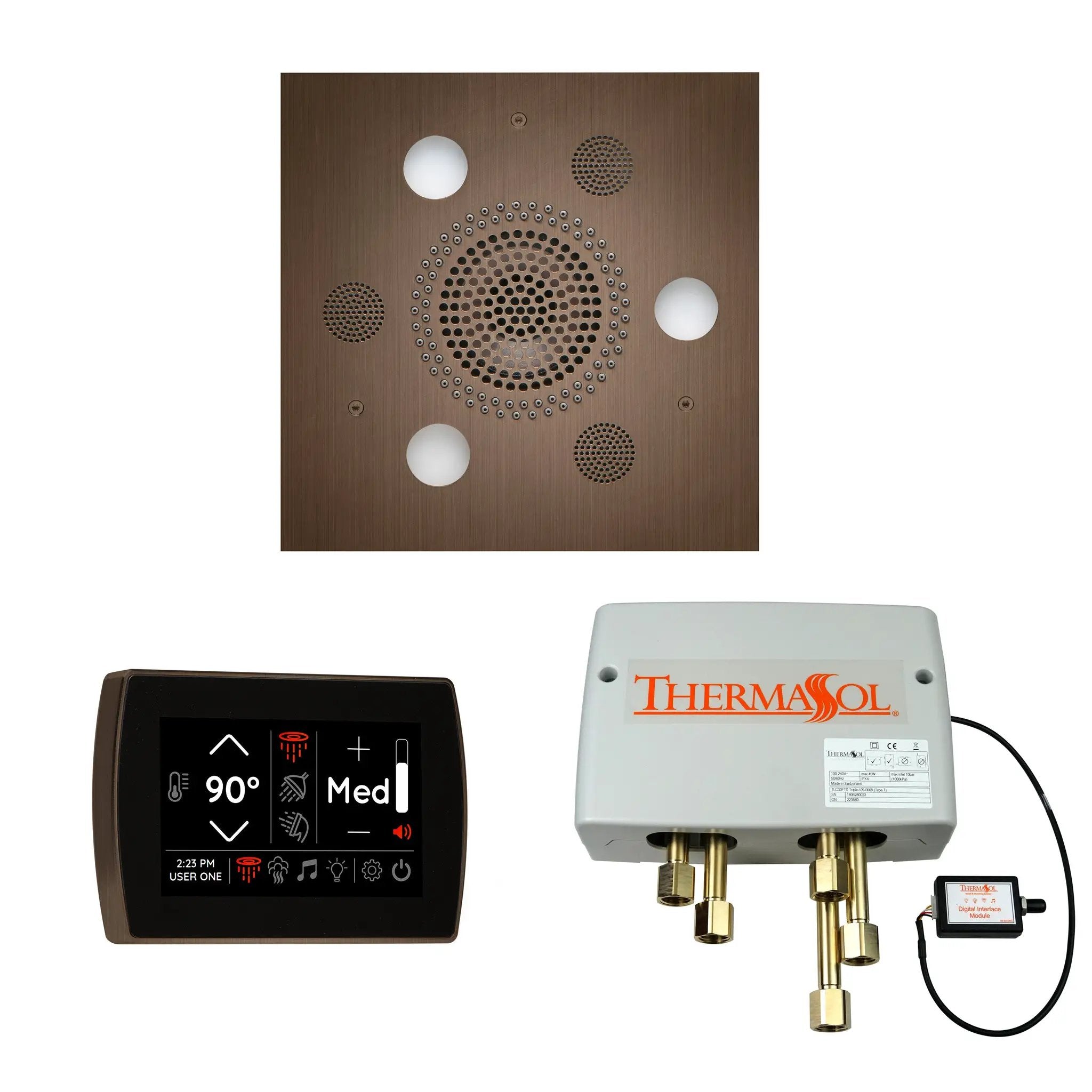 Thermasol The Wellness Shower Package with SignaTouch Square by Thermasol