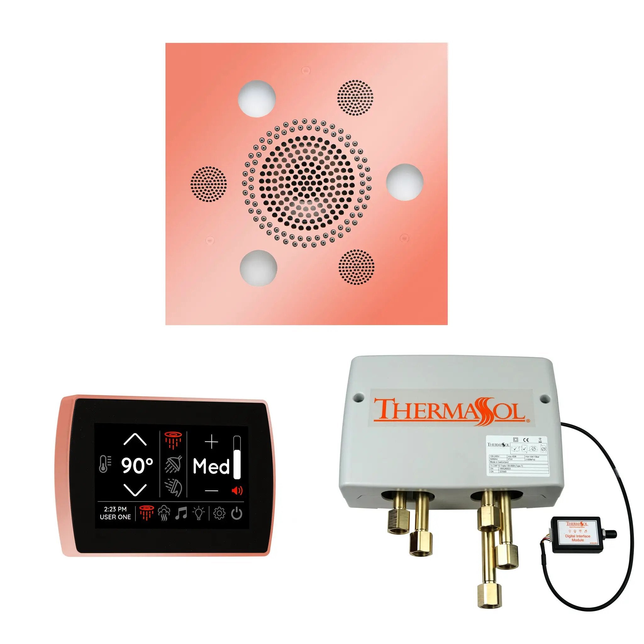 Thermasol The Wellness Shower Package with SignaTouch Square by Thermasol