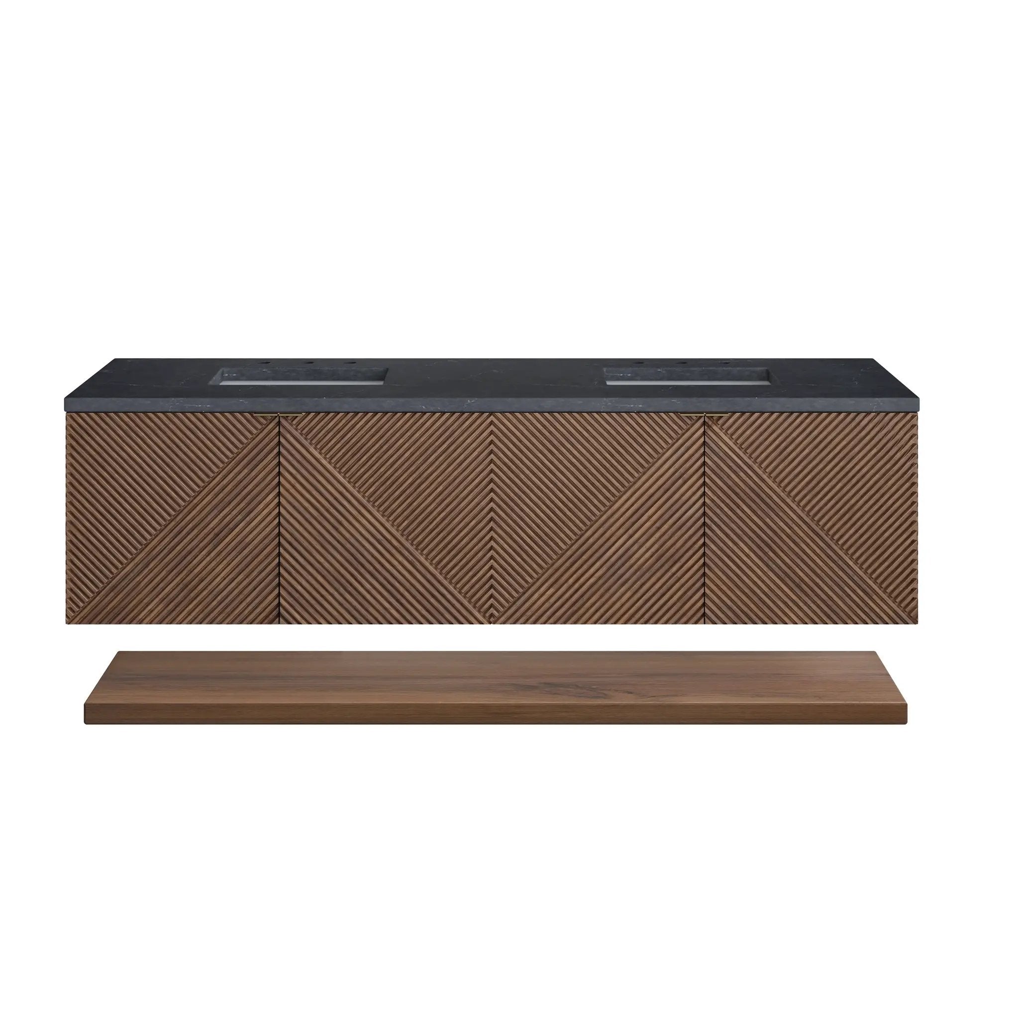 James Martin Marcello 72" Double Vanity Set - Chestnut by James Martin Vanities