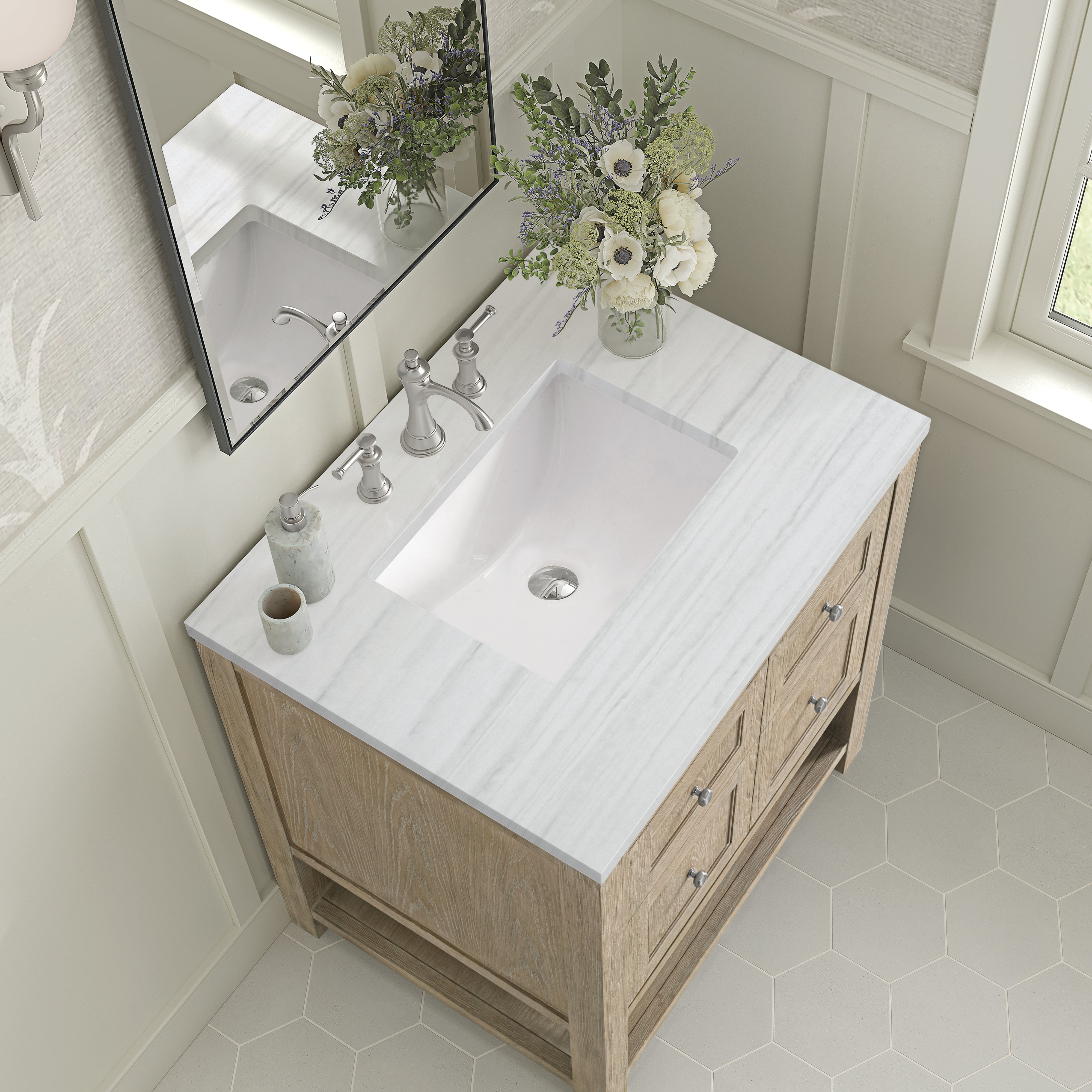arctic fall solid surface top vanity