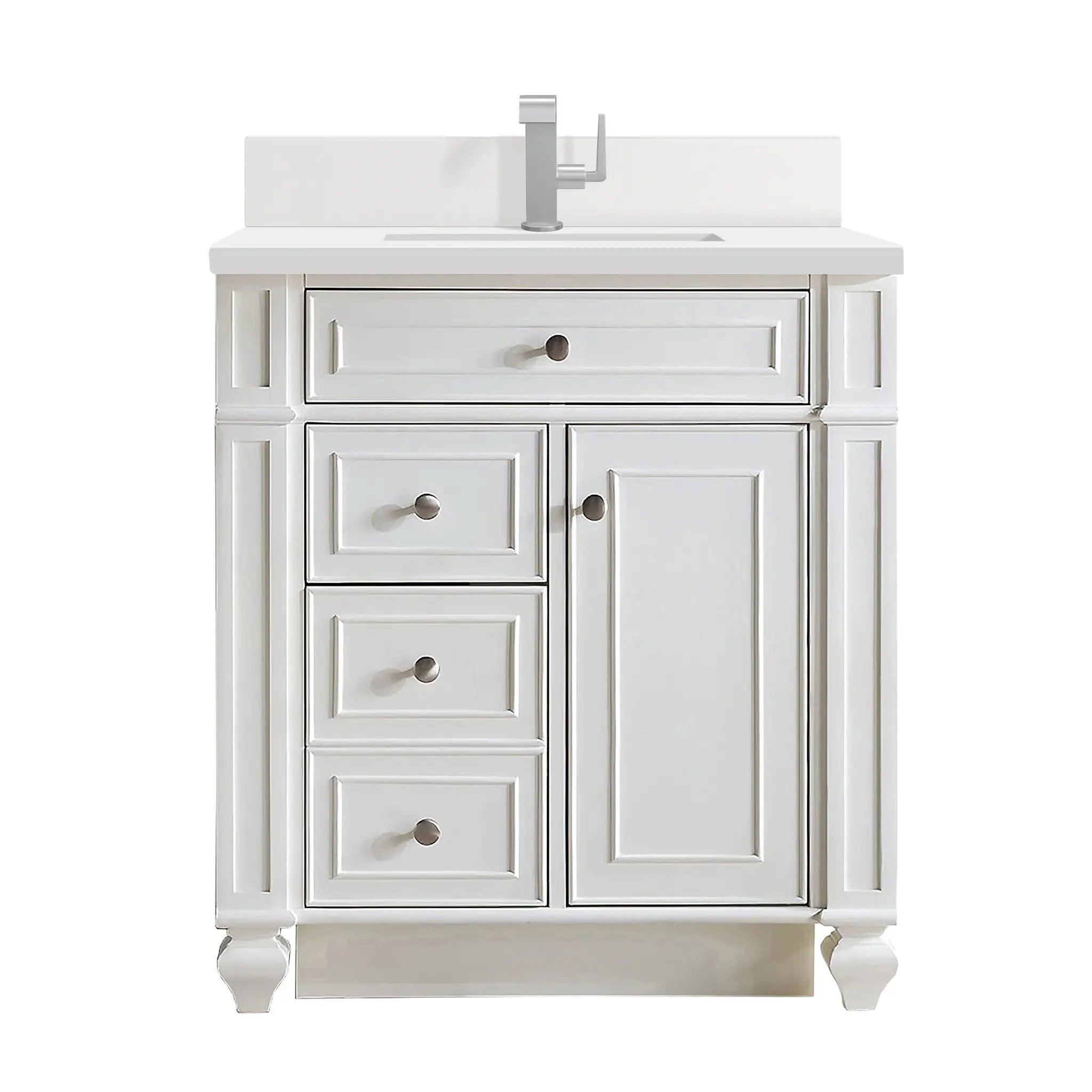 bright white vanity