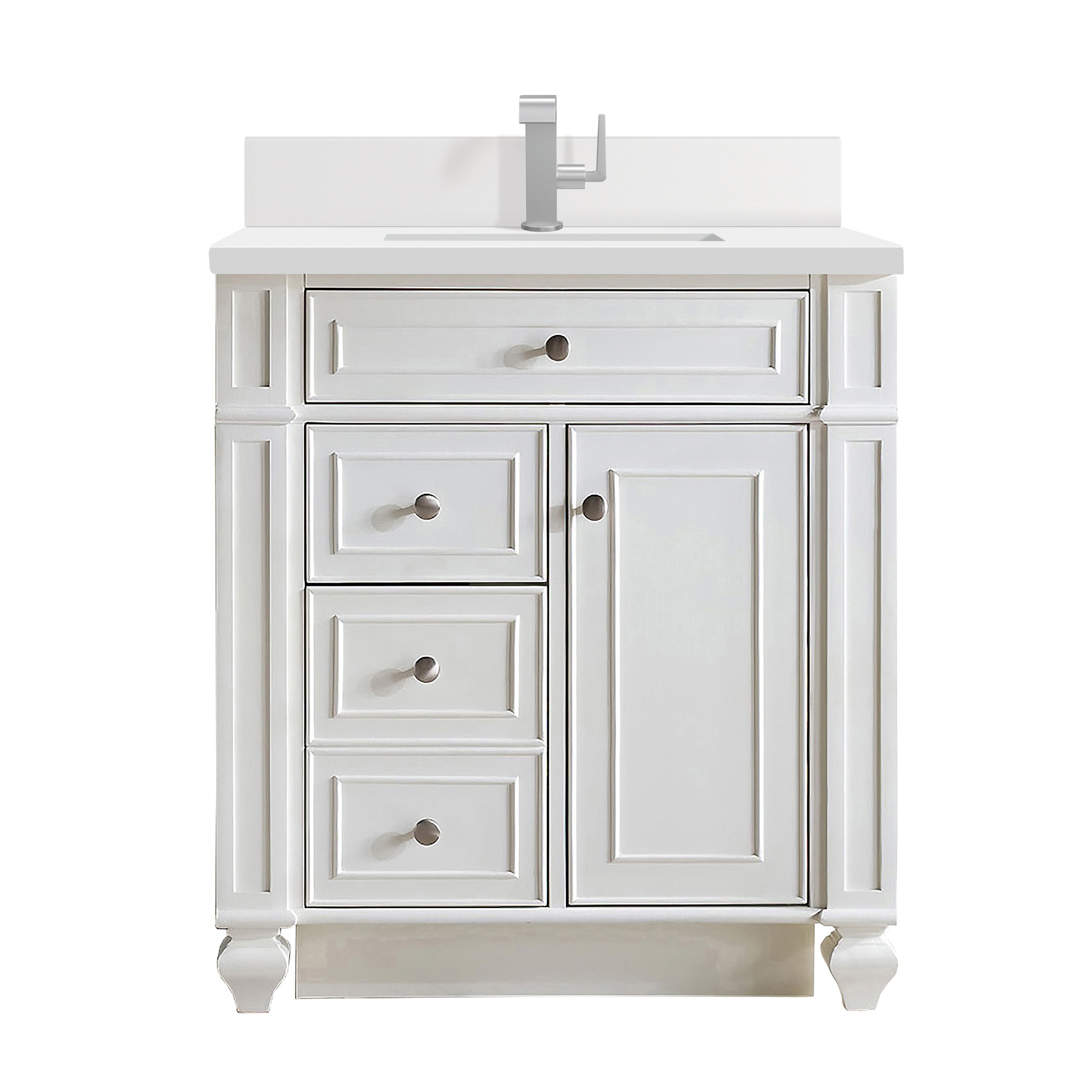 James Martin Vanities Bristol 30" Single Vanity - Bright White