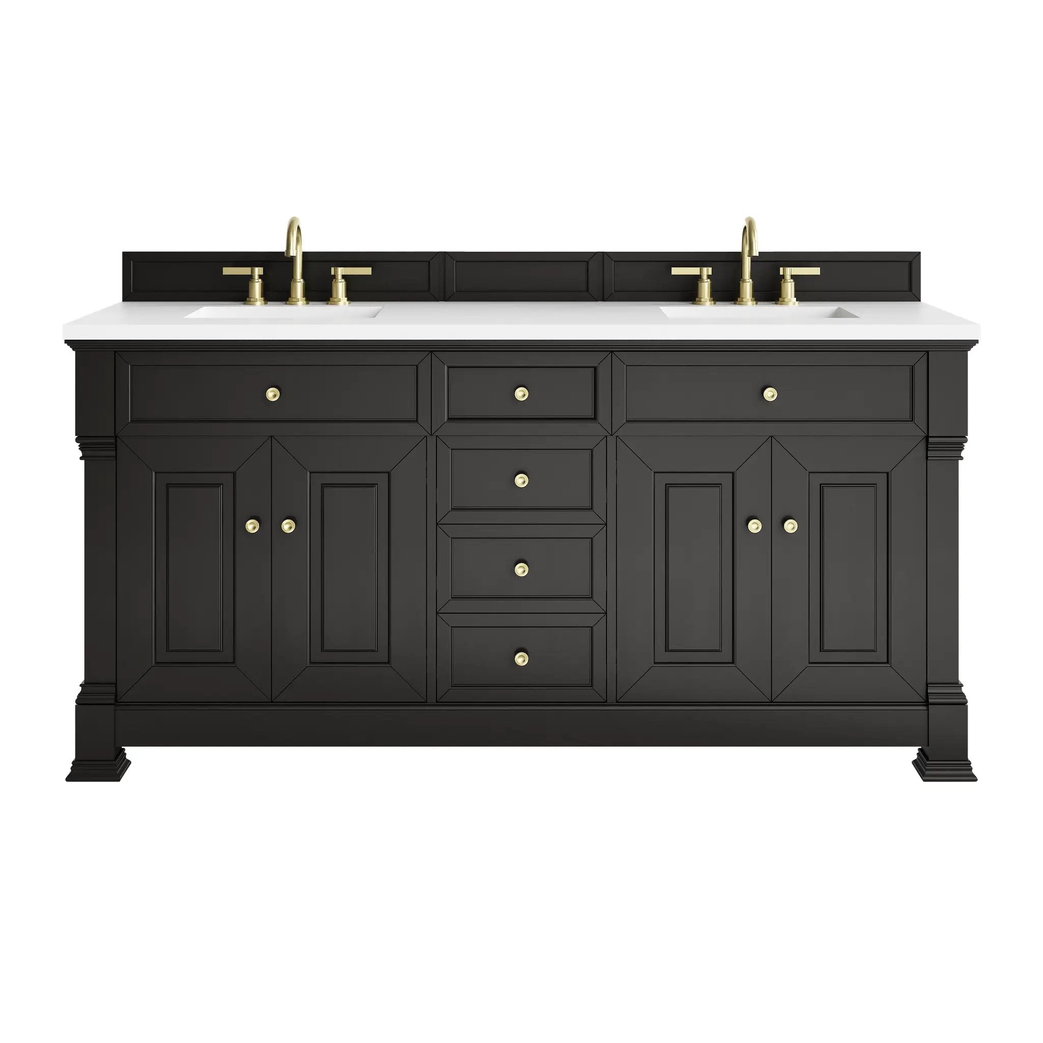 James Martin Brookfield 72" Double Vanity Set - Black Onyx by James Martin Vanities