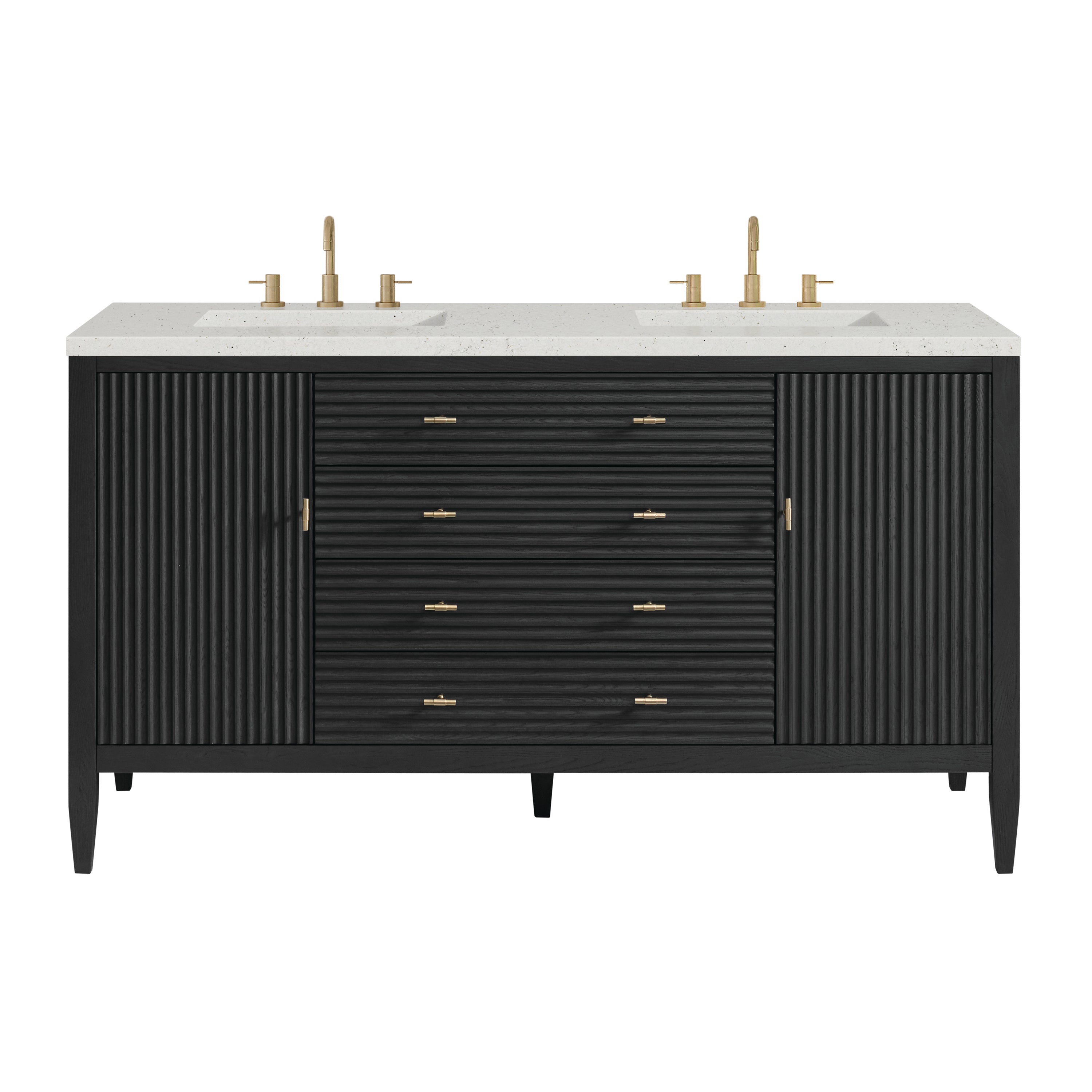 James Martin Myrrin 60" Double Vanity Set - Carbon Oak by James Martin Vanities