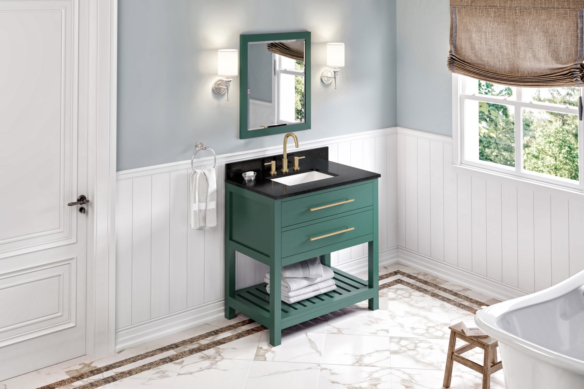 green vanity