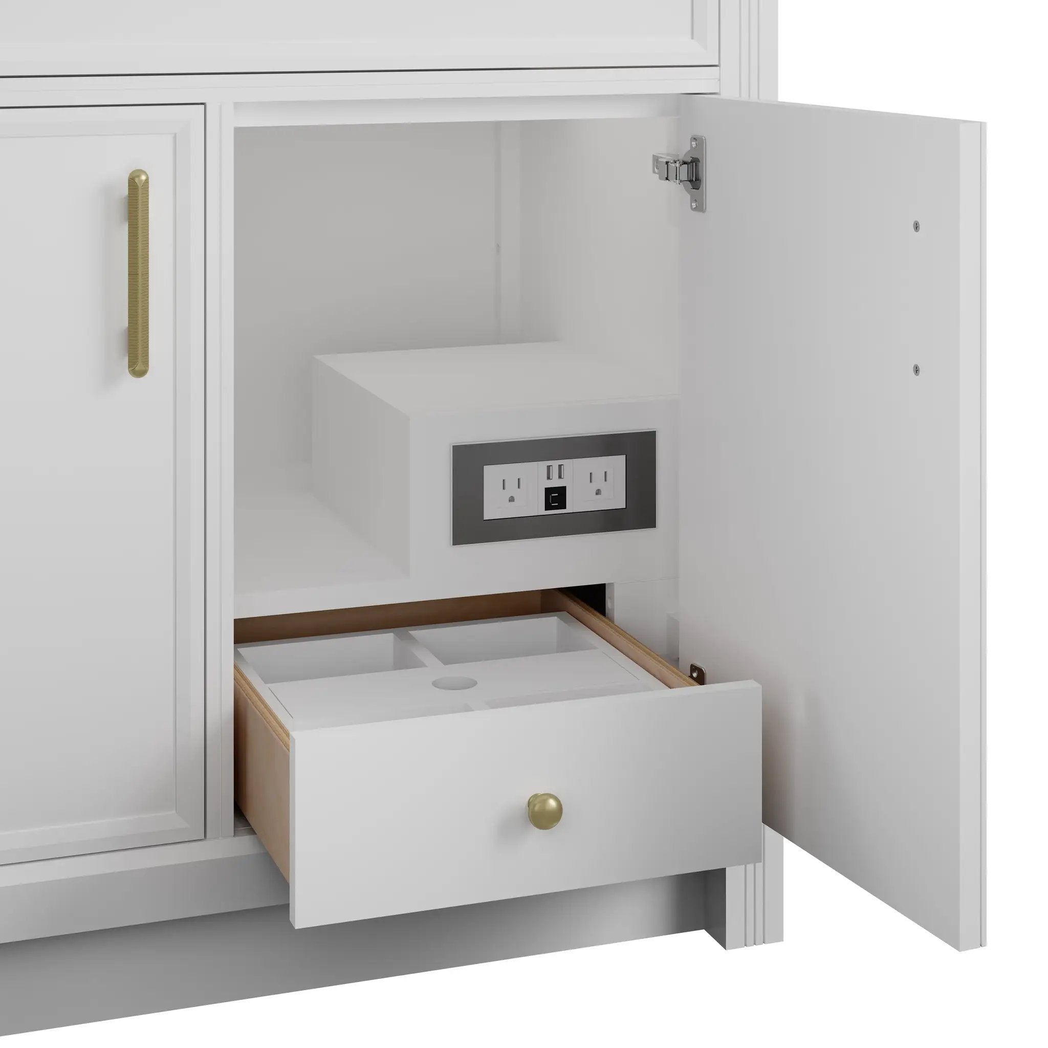 bright white vanity