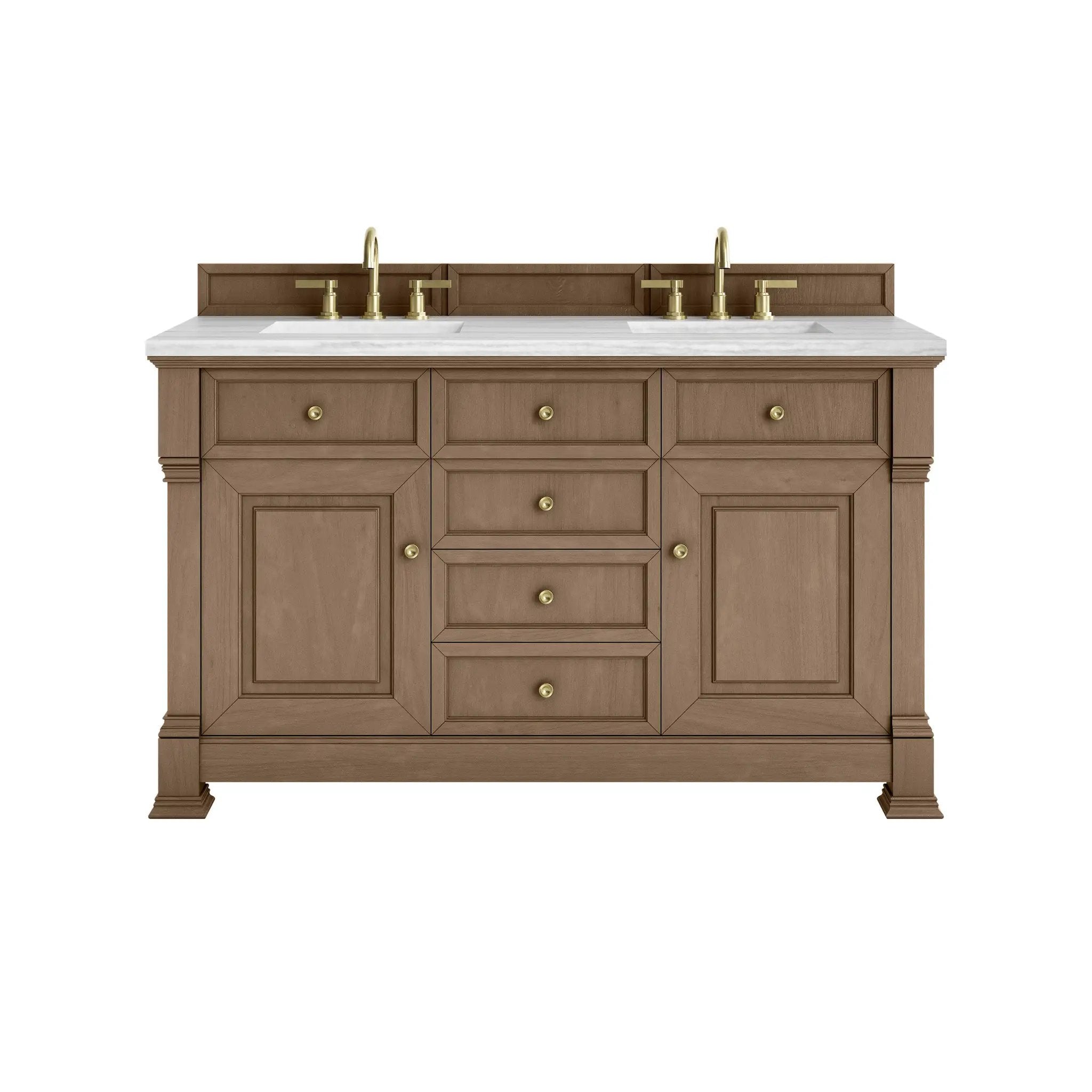 James Martin Brookfield 60" Double Vanity Set - Pecan by James Martin Vanities