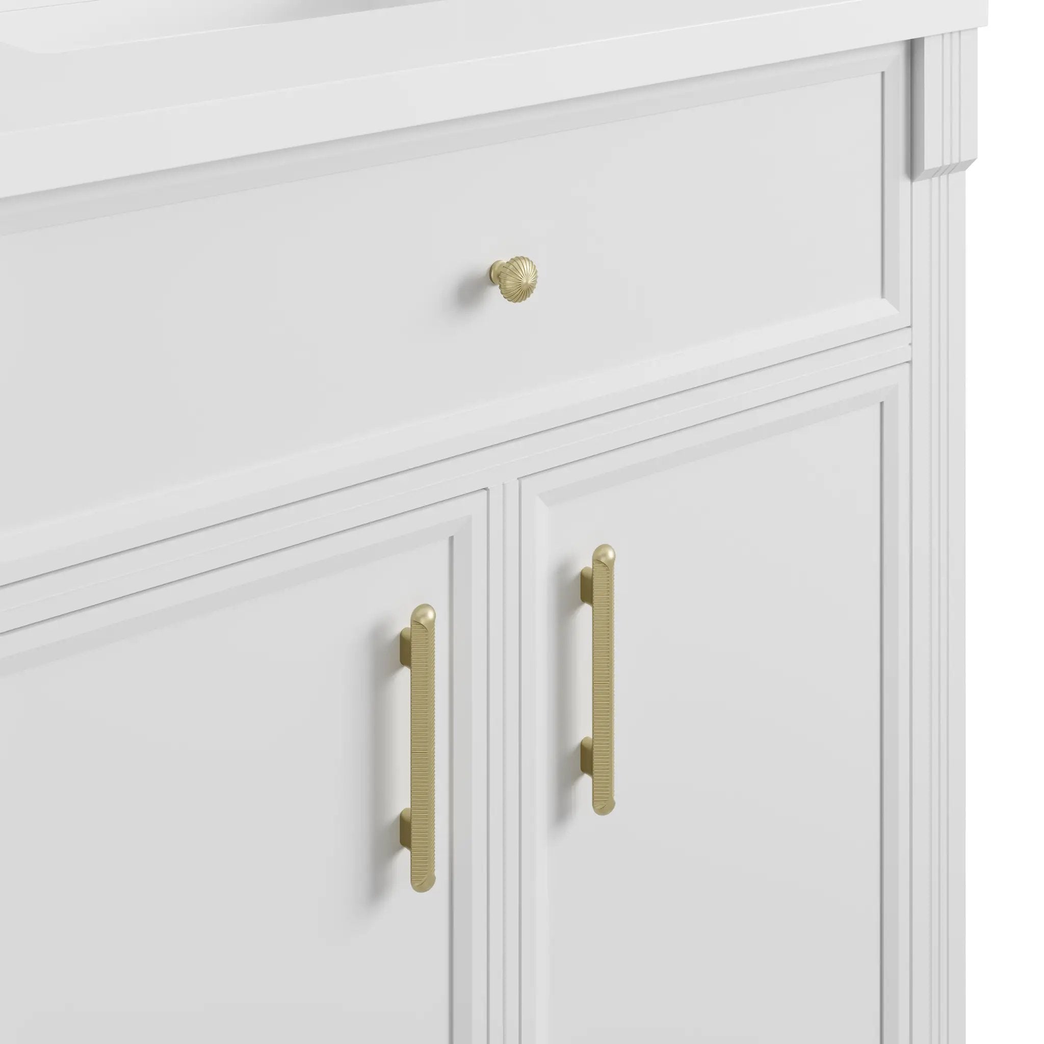bright white vanity