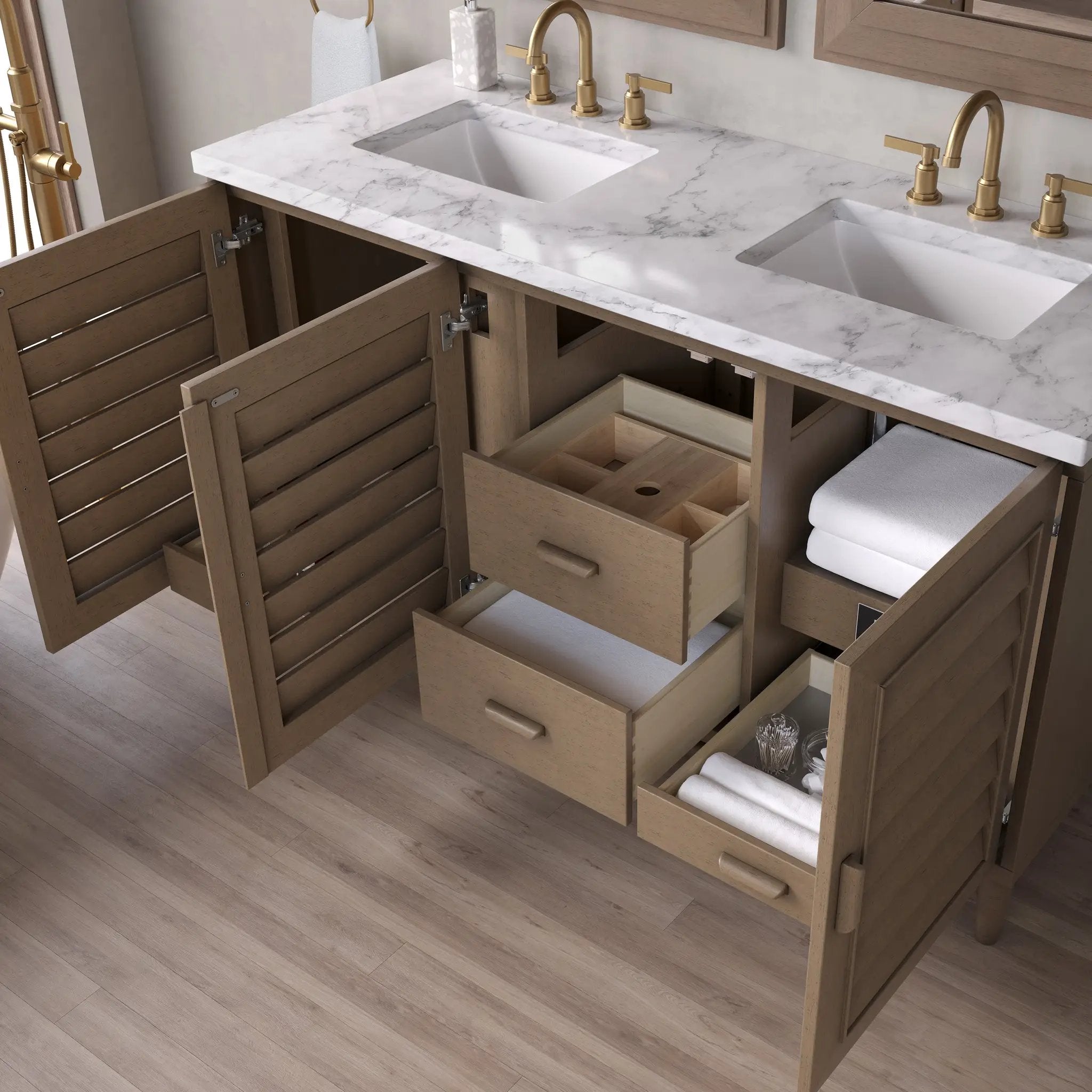 whitewashed walnut vanity
