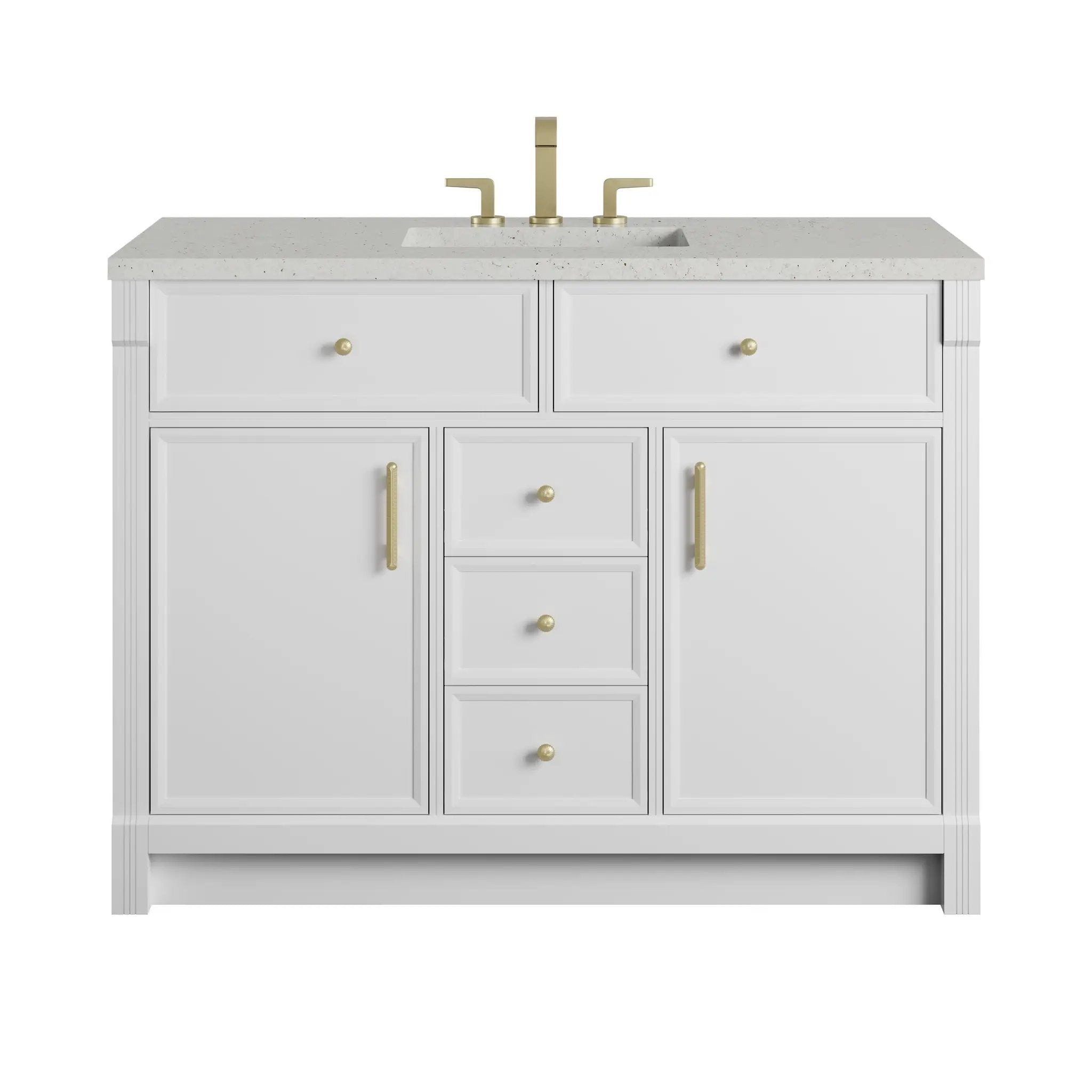 James Martin Bellshire 48" Single Vanity Set - Bright White by James Martin Vanities