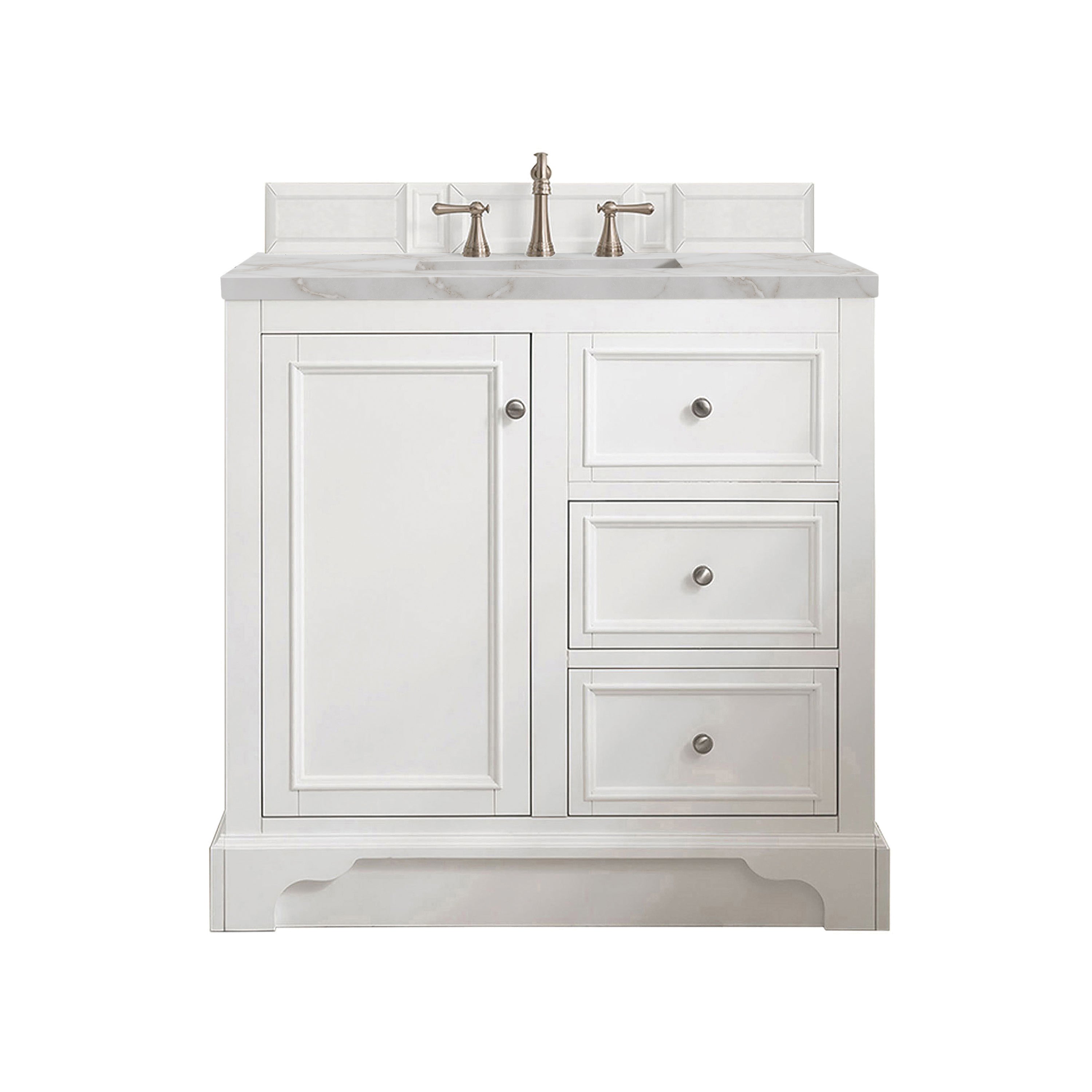 James Martin Vanities De Soto 36" Single Vanity - Bright White