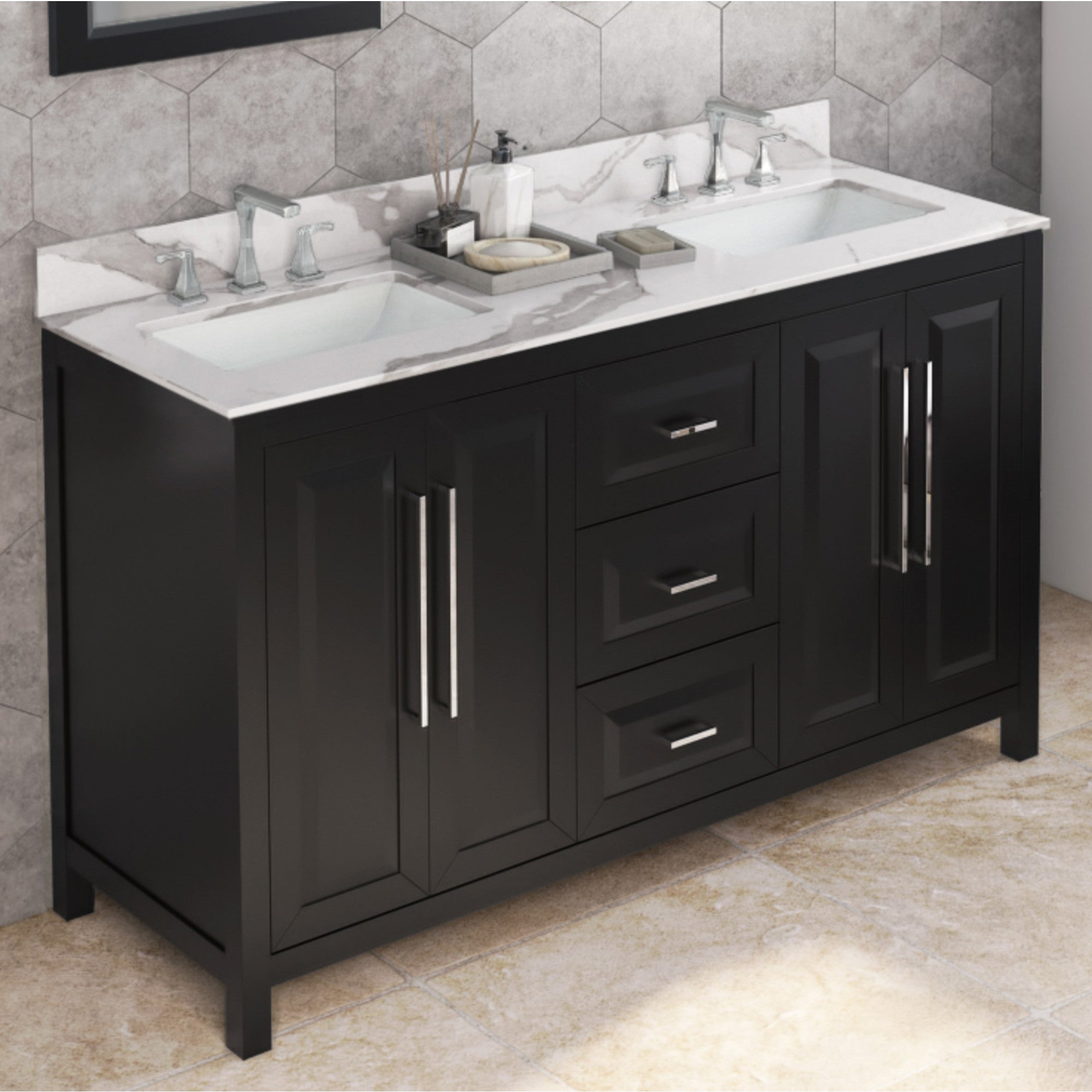 Jeffrey Alexander 60" Cade Vanity Set