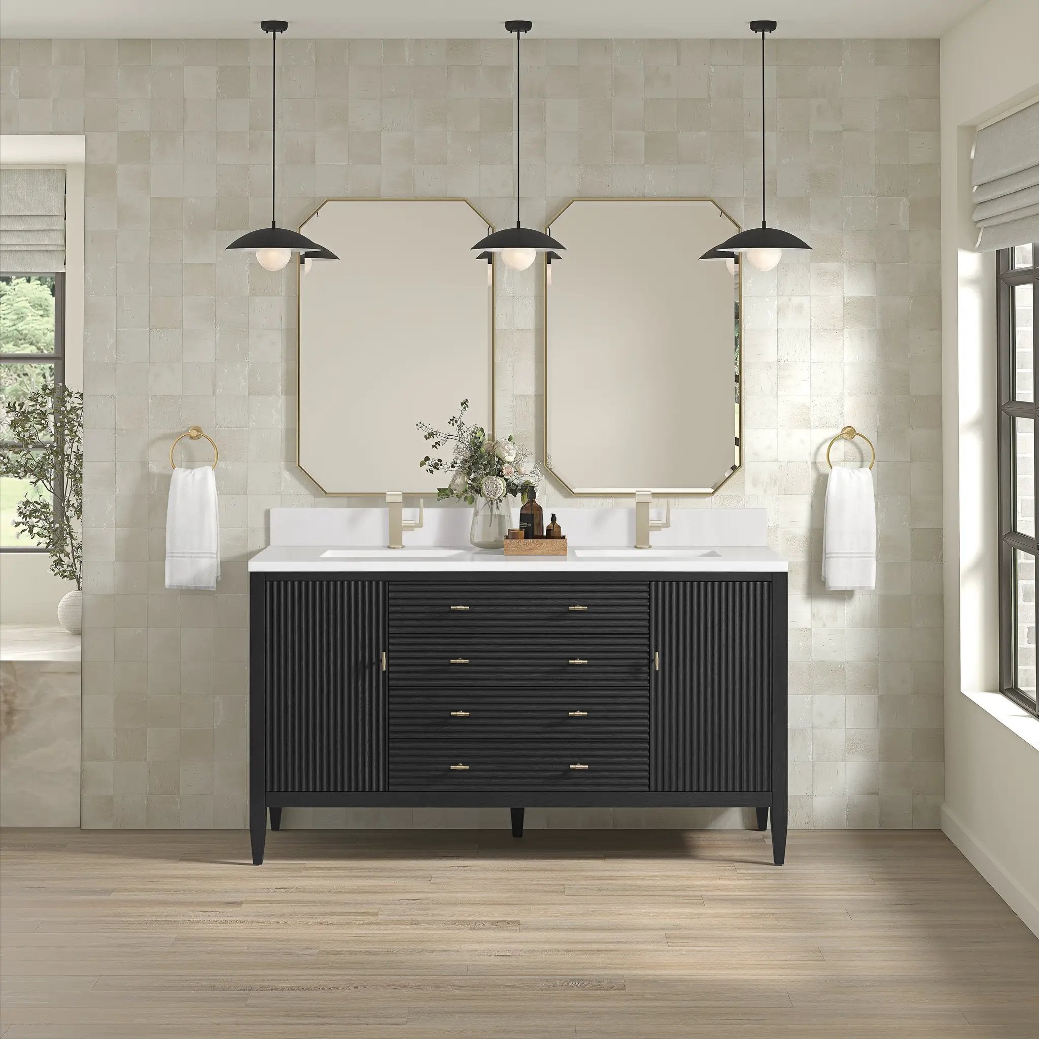 carbon oak vanity
