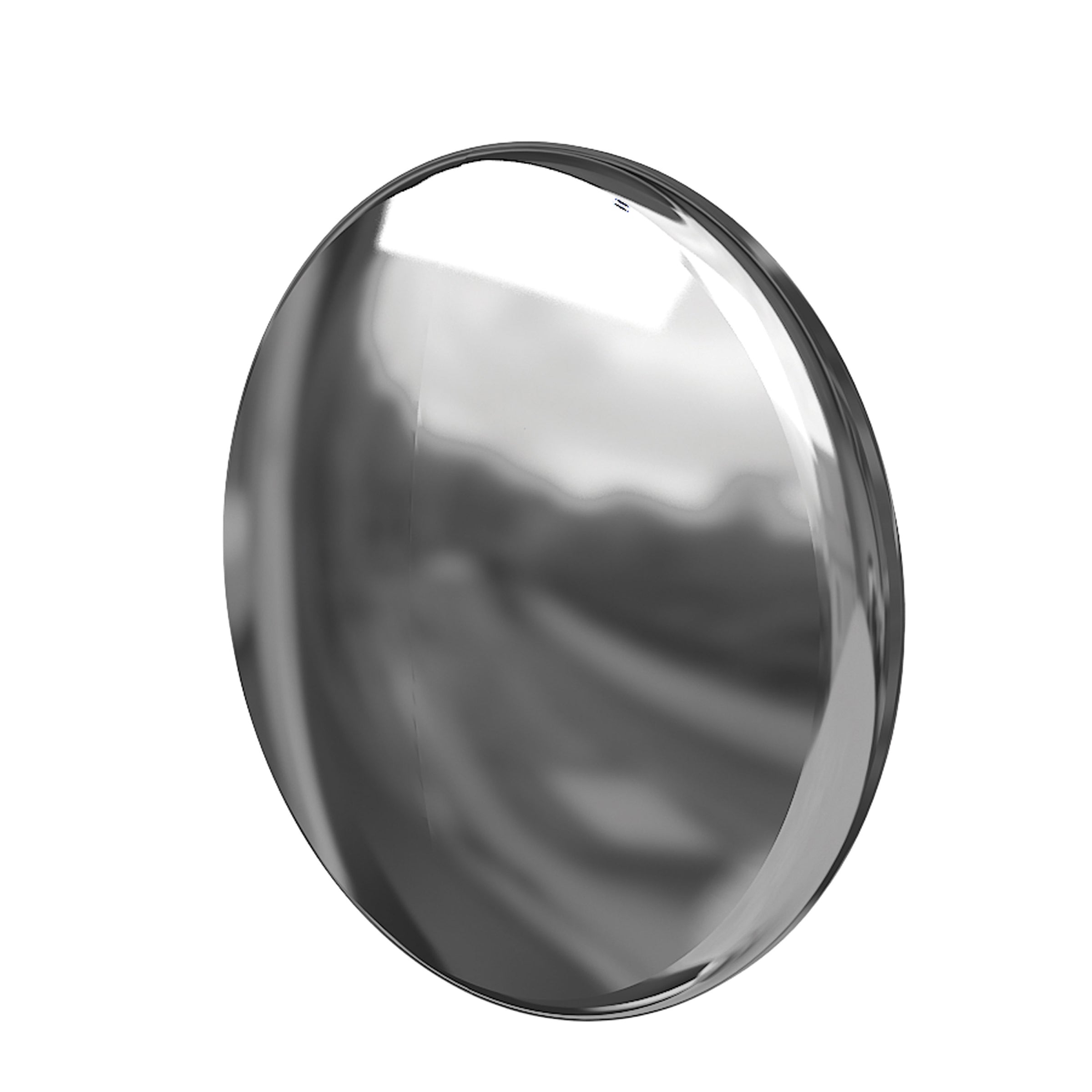polished chrome metal button