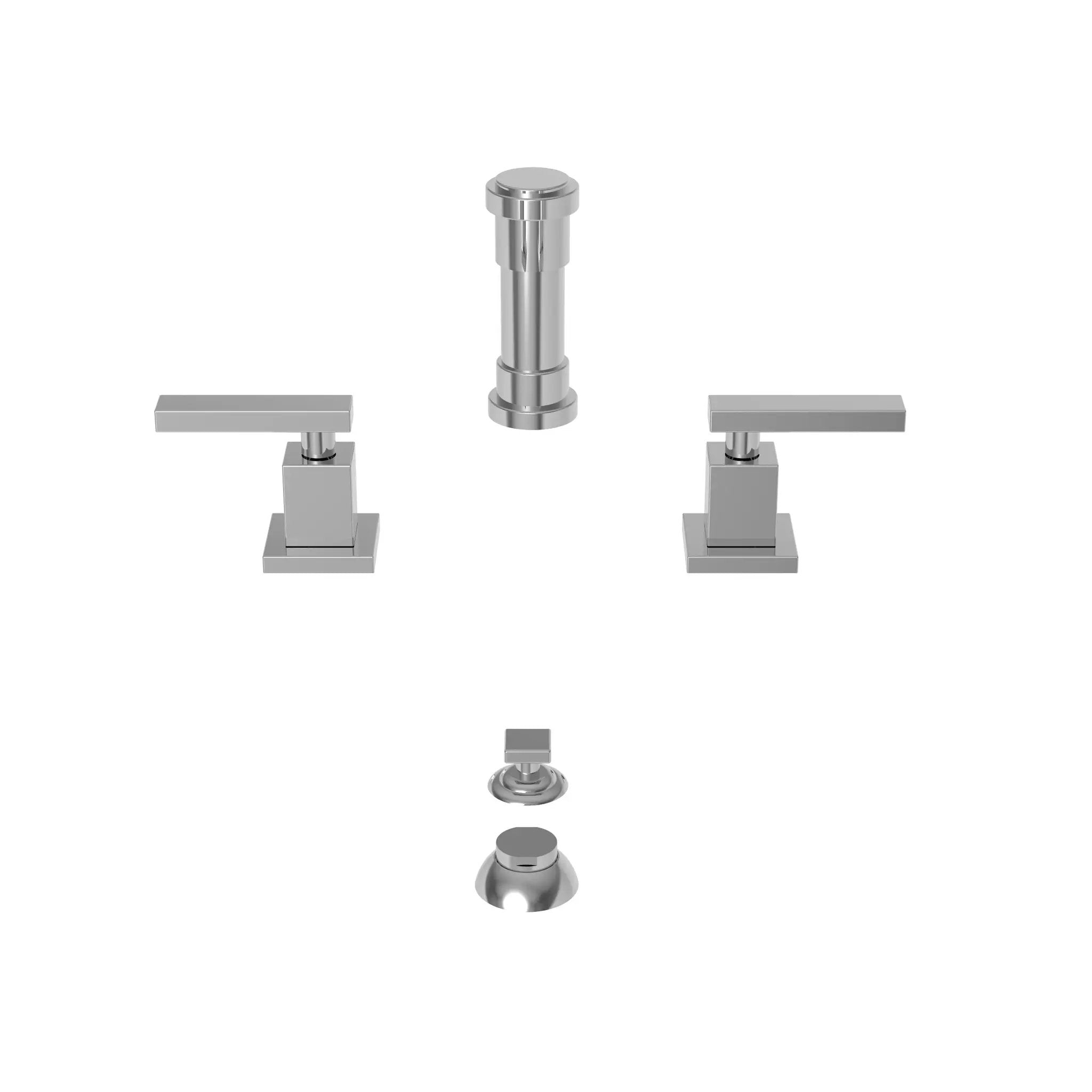polished chrome bidet set