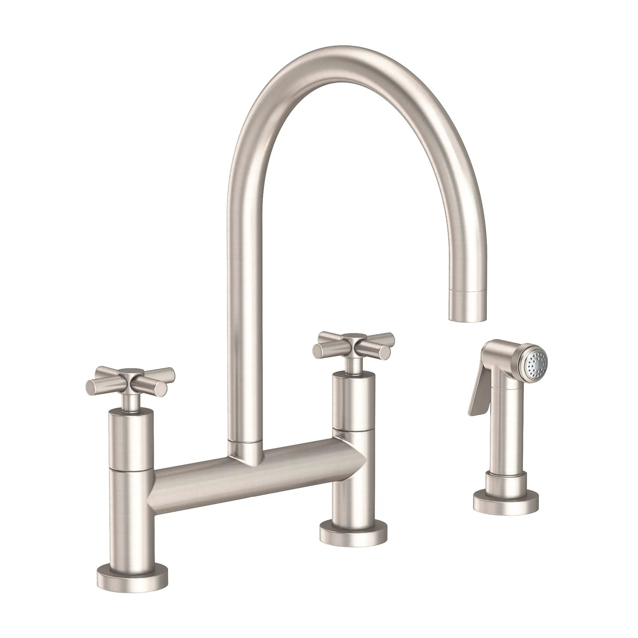 Newport Brass East Linear Kitchen Bridge Faucet with Side Spray by Newport Brass