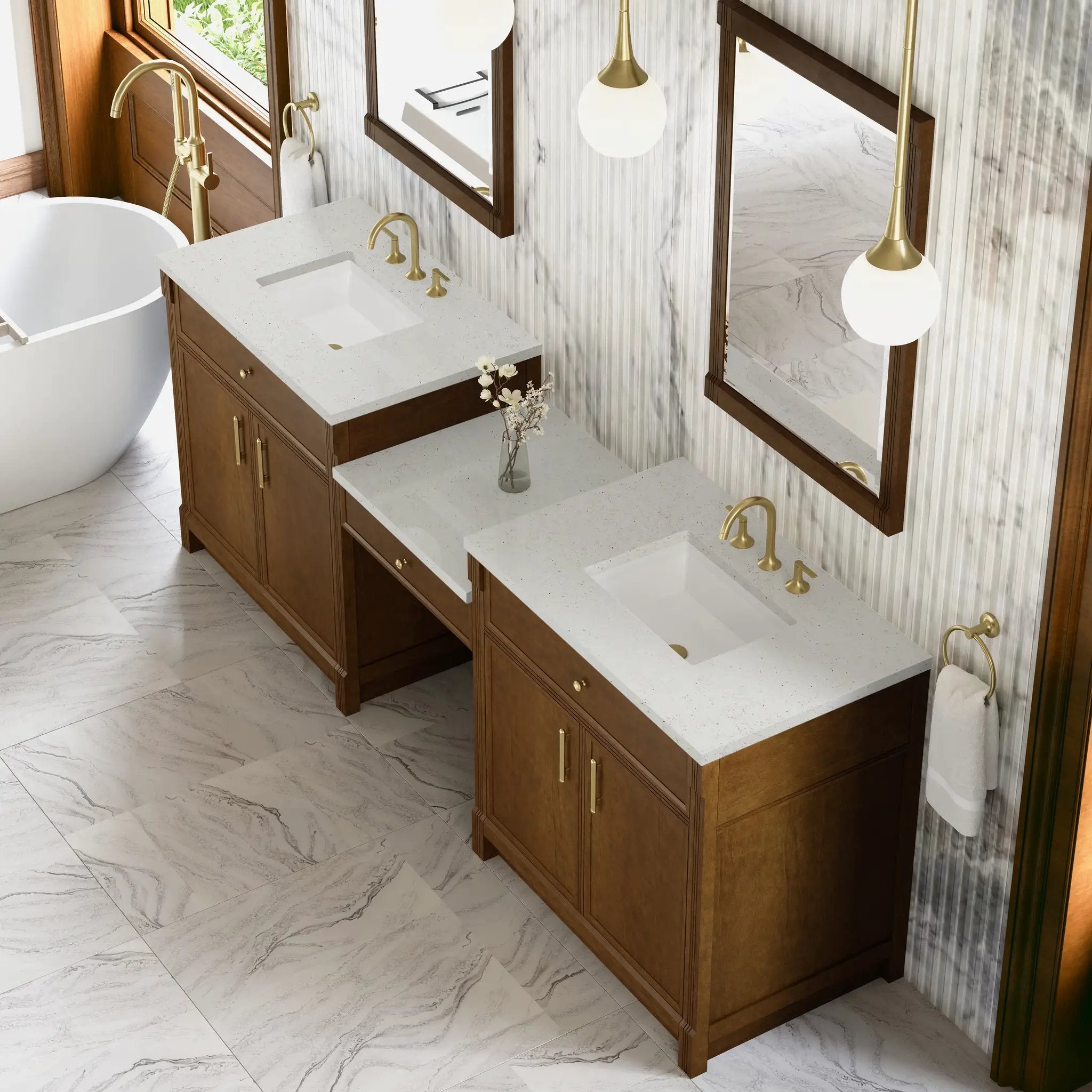 honey oak vanity