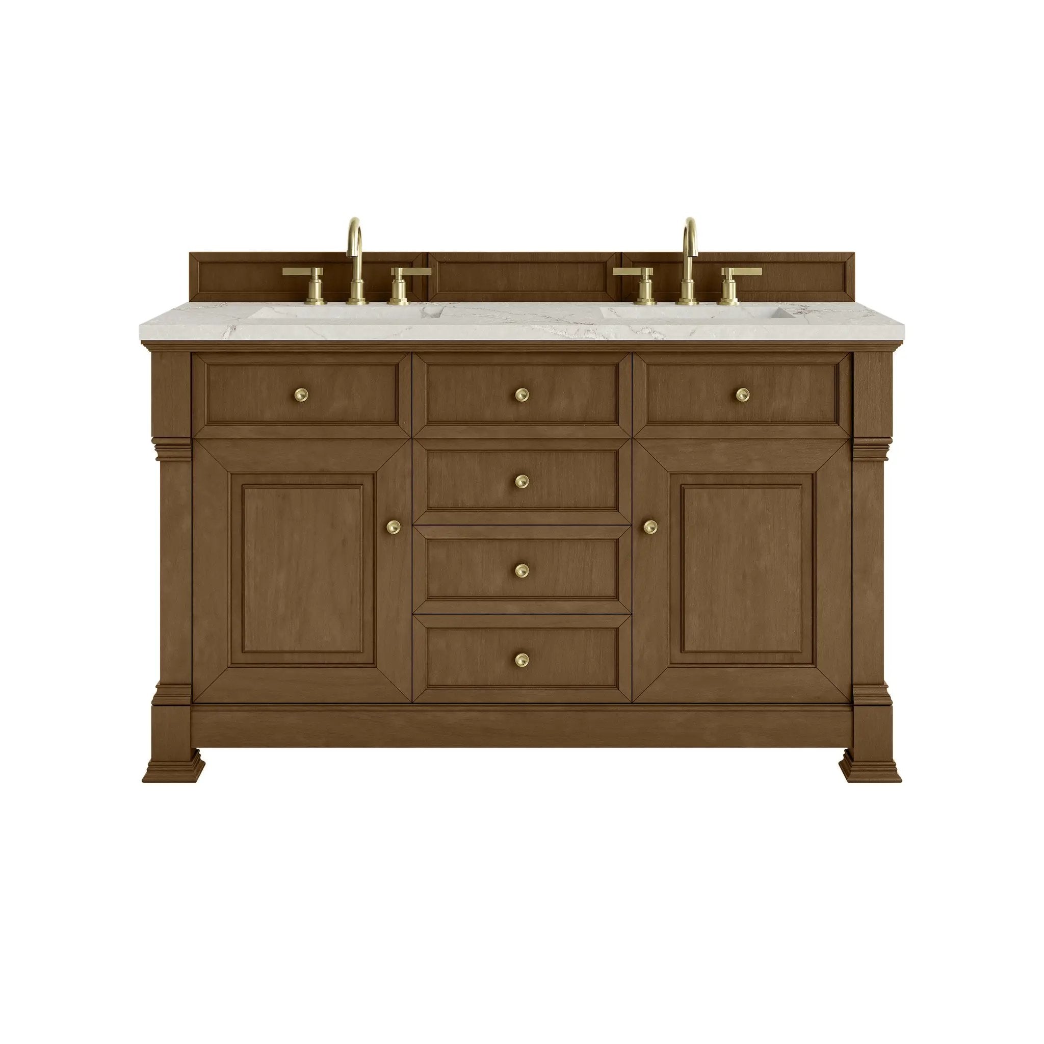 James Martin Brookfield 60" Double Vanity Set - Honey Oak by James Martin Vanities