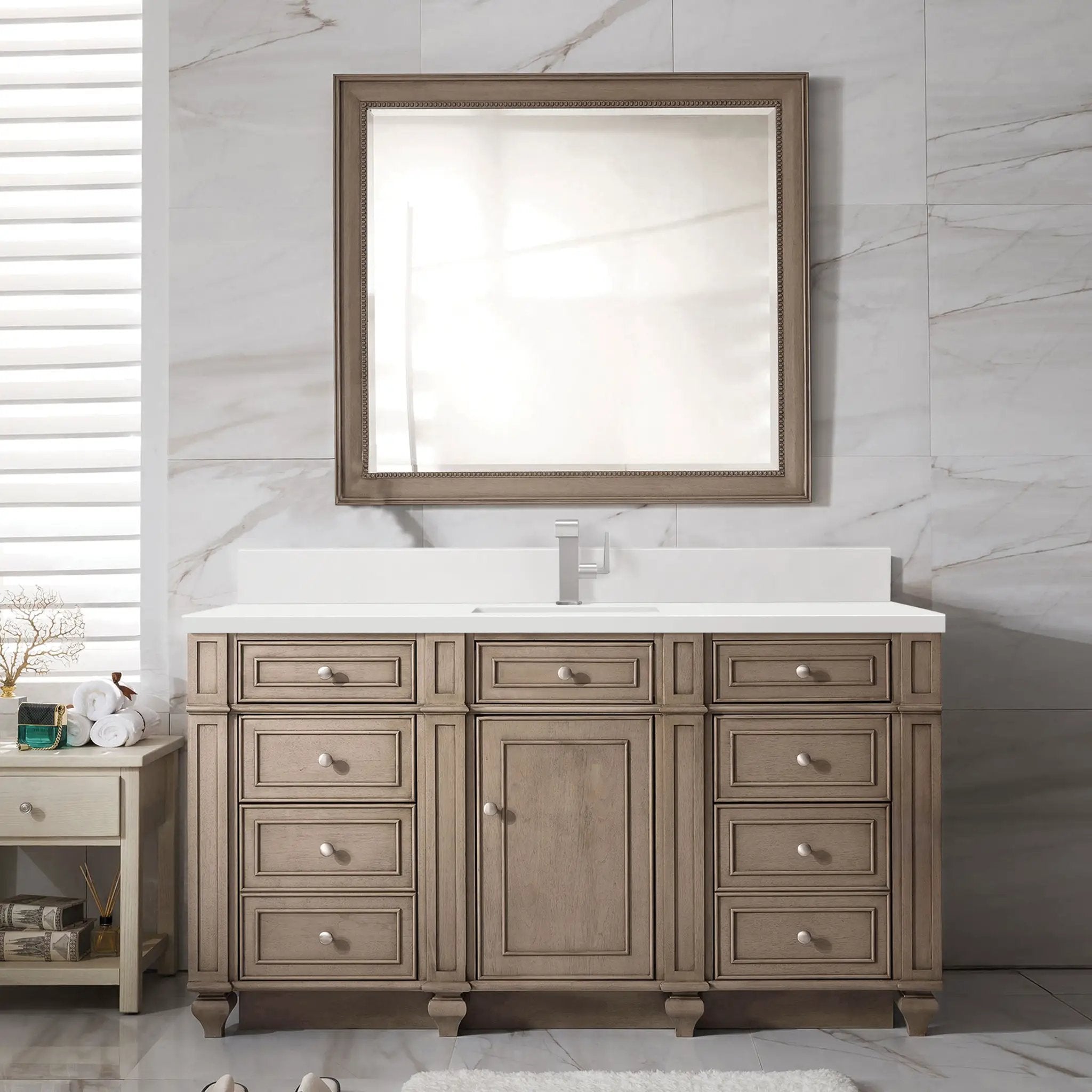 whitewashed walnut vanity