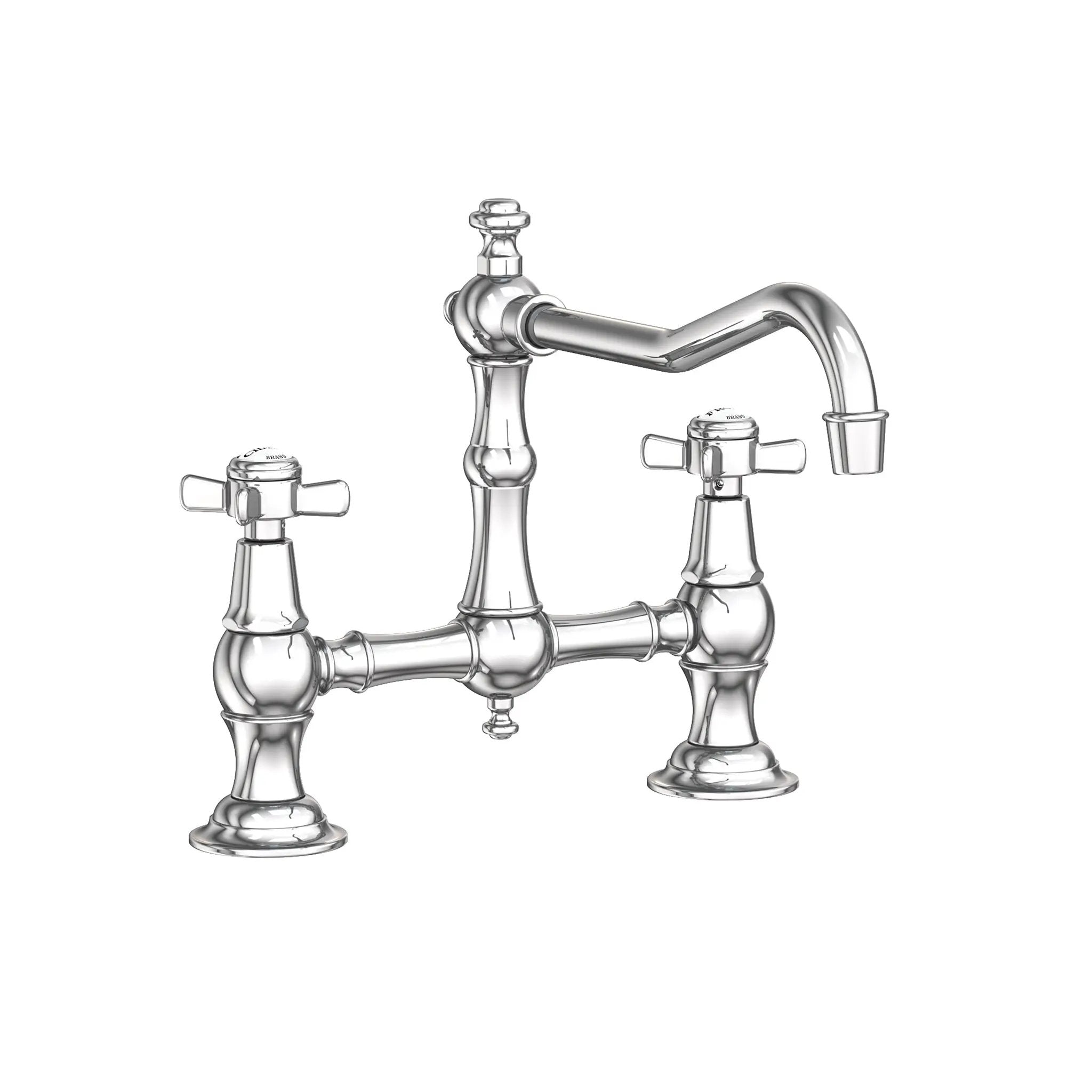 polished chrome bridge faucet