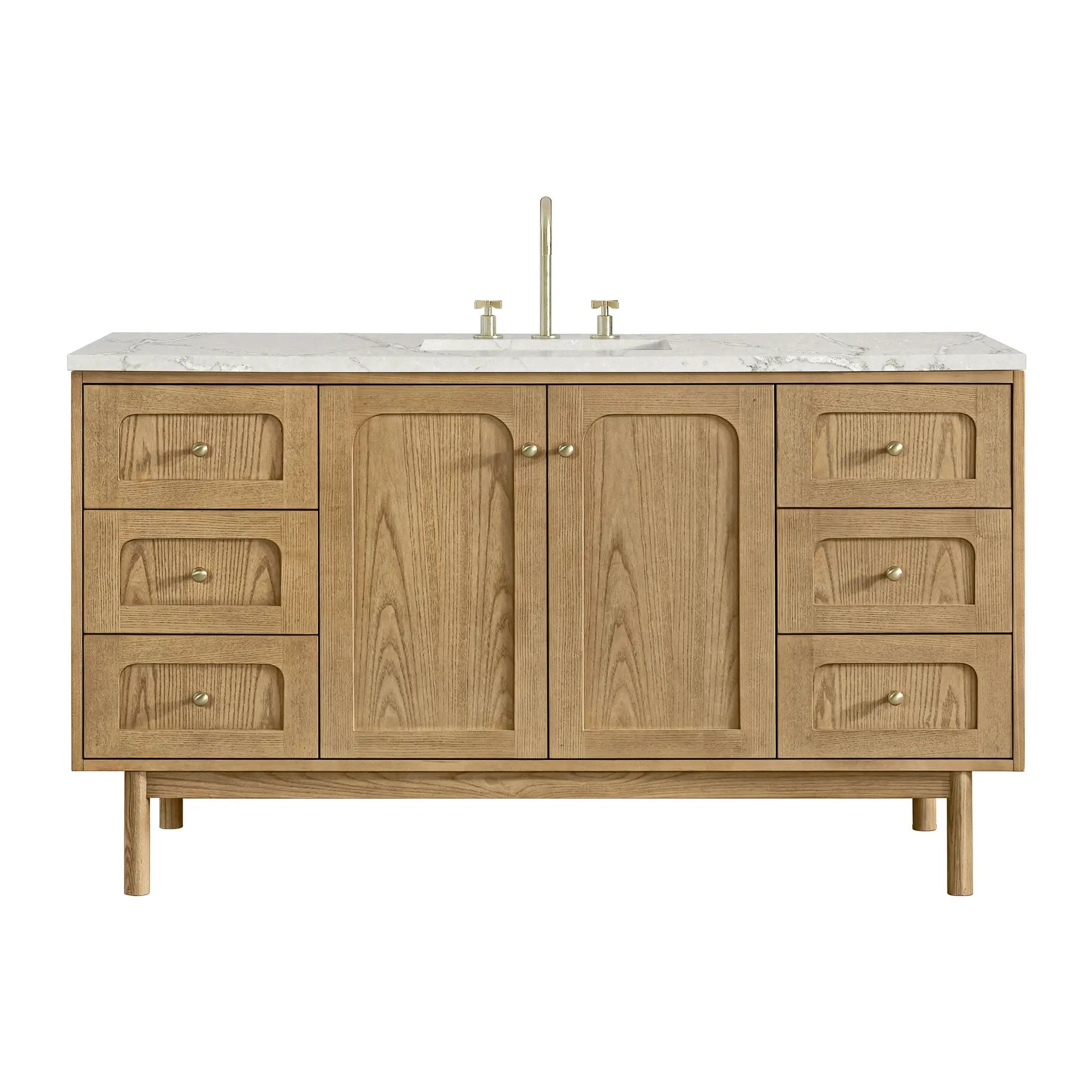 James Martin Laurent 60" Single Vanity Set - Light Natural Oak by James Martin Vanities