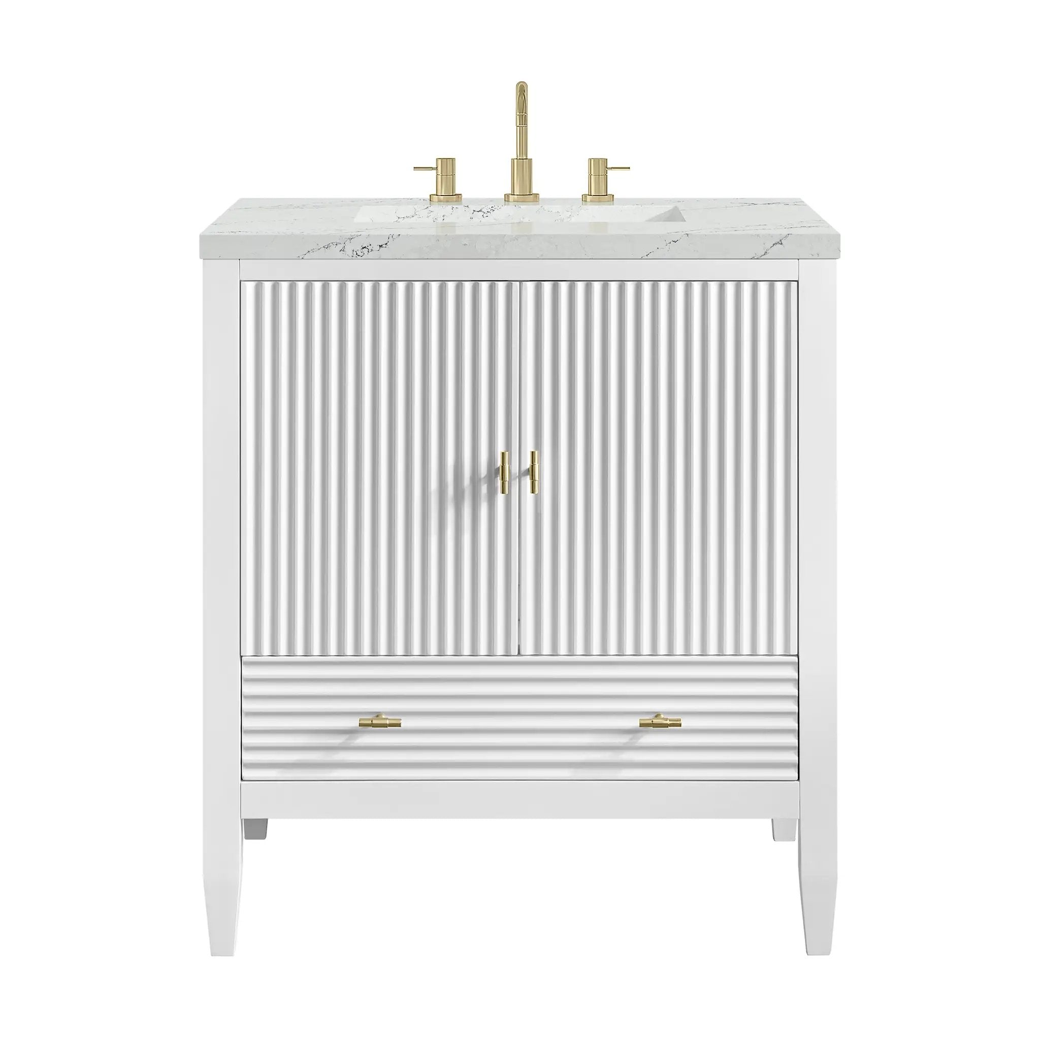 James Martin Myrrin 30" Single Vanity Set - Bright White by James Martin Vanities