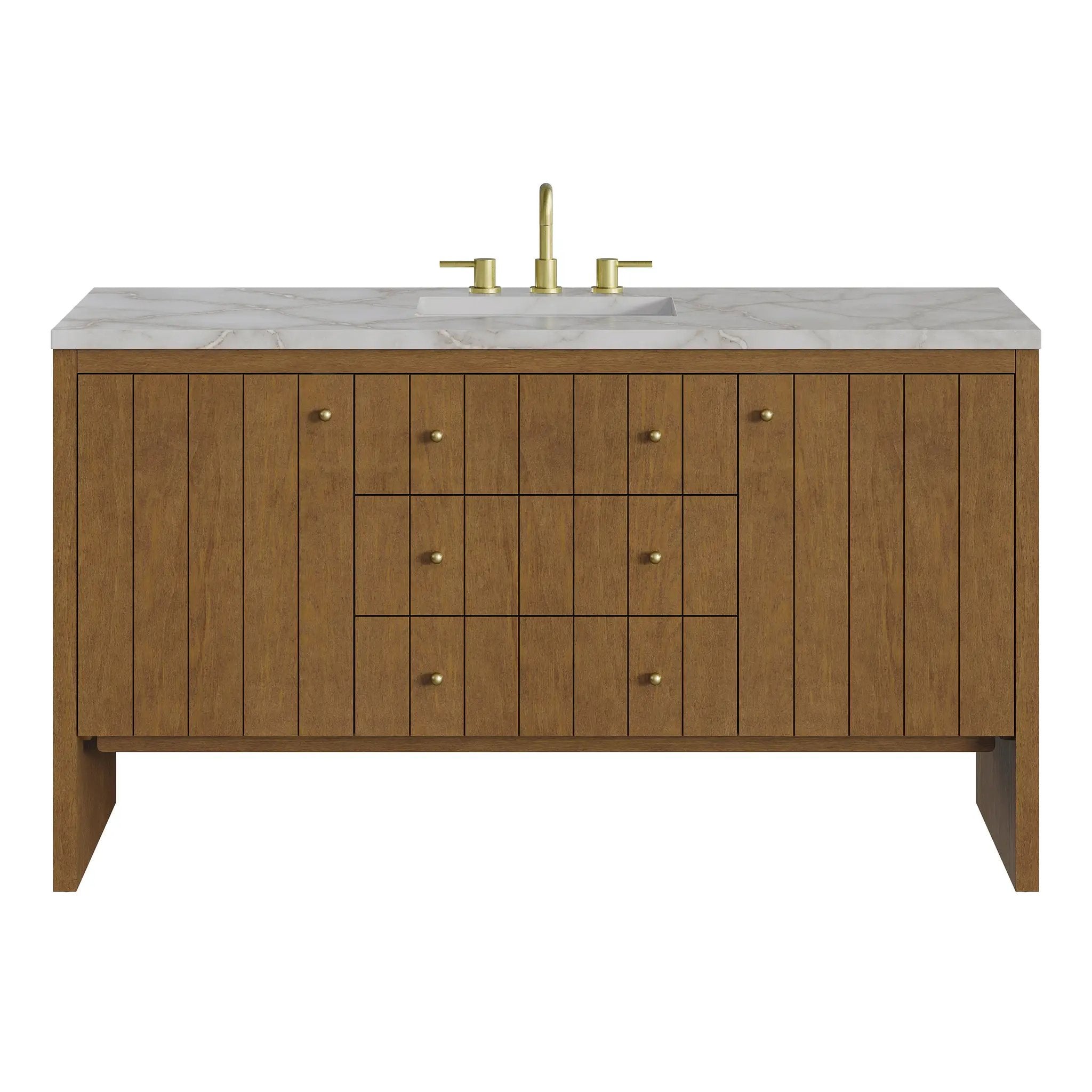 James Martin Hudson 60" Single Vanity Set - Honey Oak by James Martin Vanities