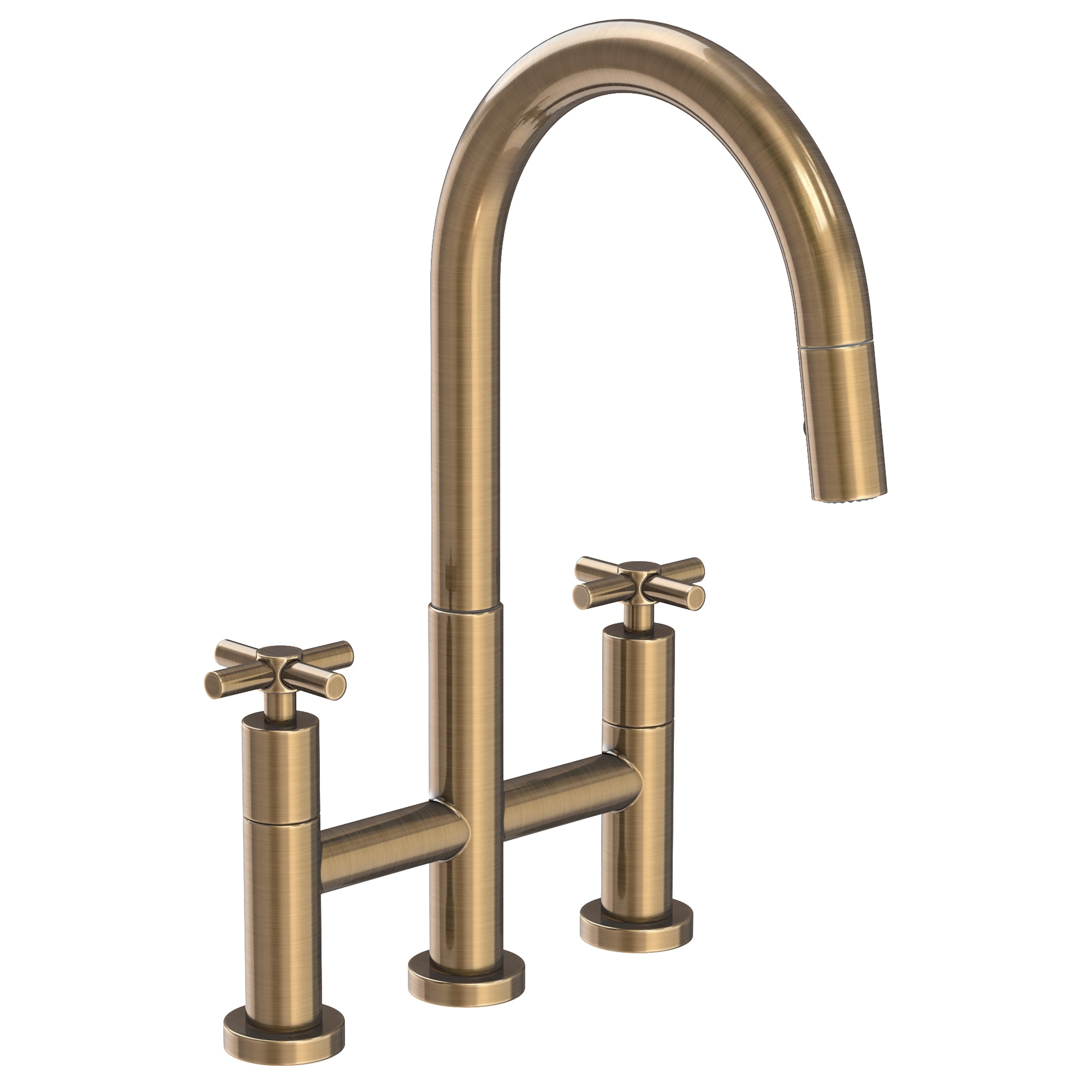 Newport Brass East Linear Kitchen Bridge Pull-Down Faucet