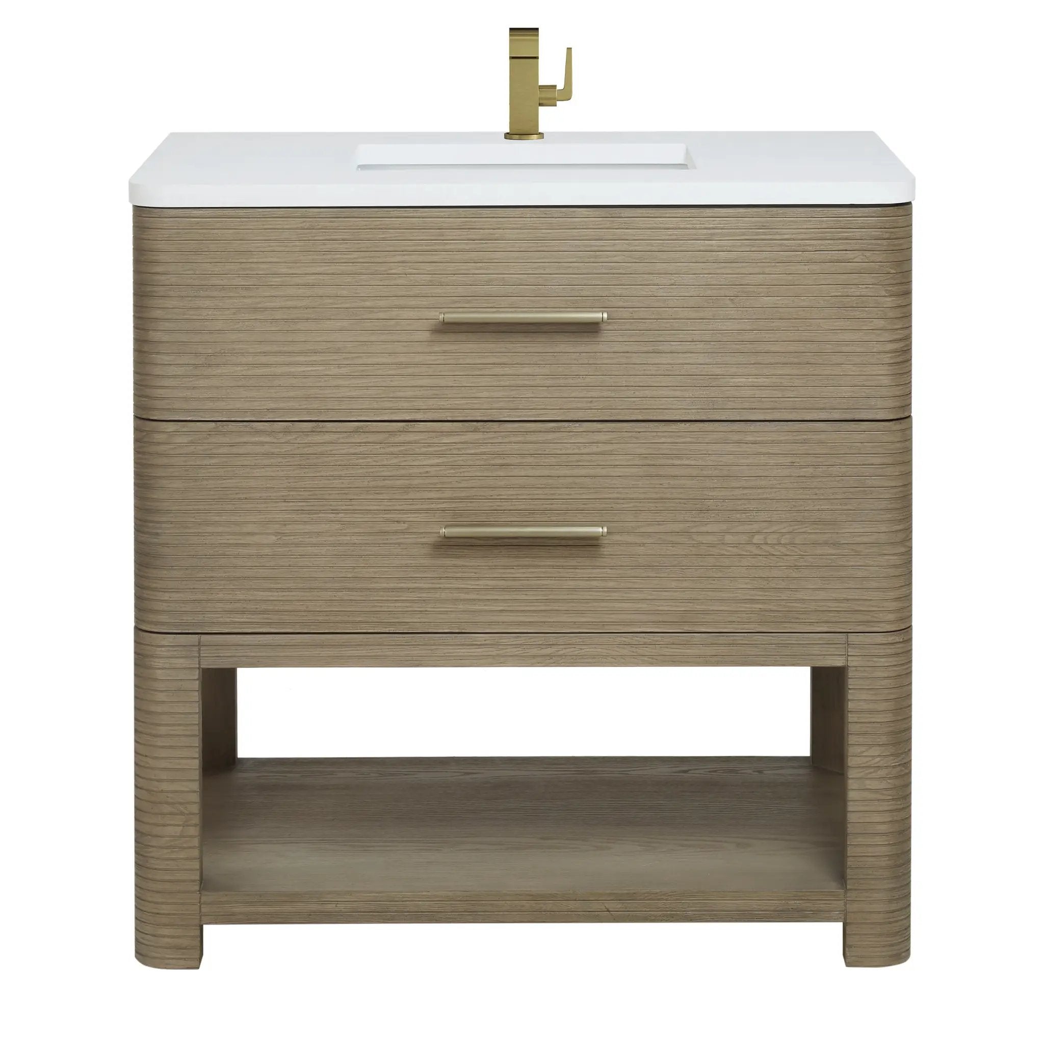 James Martin Lucian 36" Single Vanity Set - Pebble Oak by James Martin Vanities