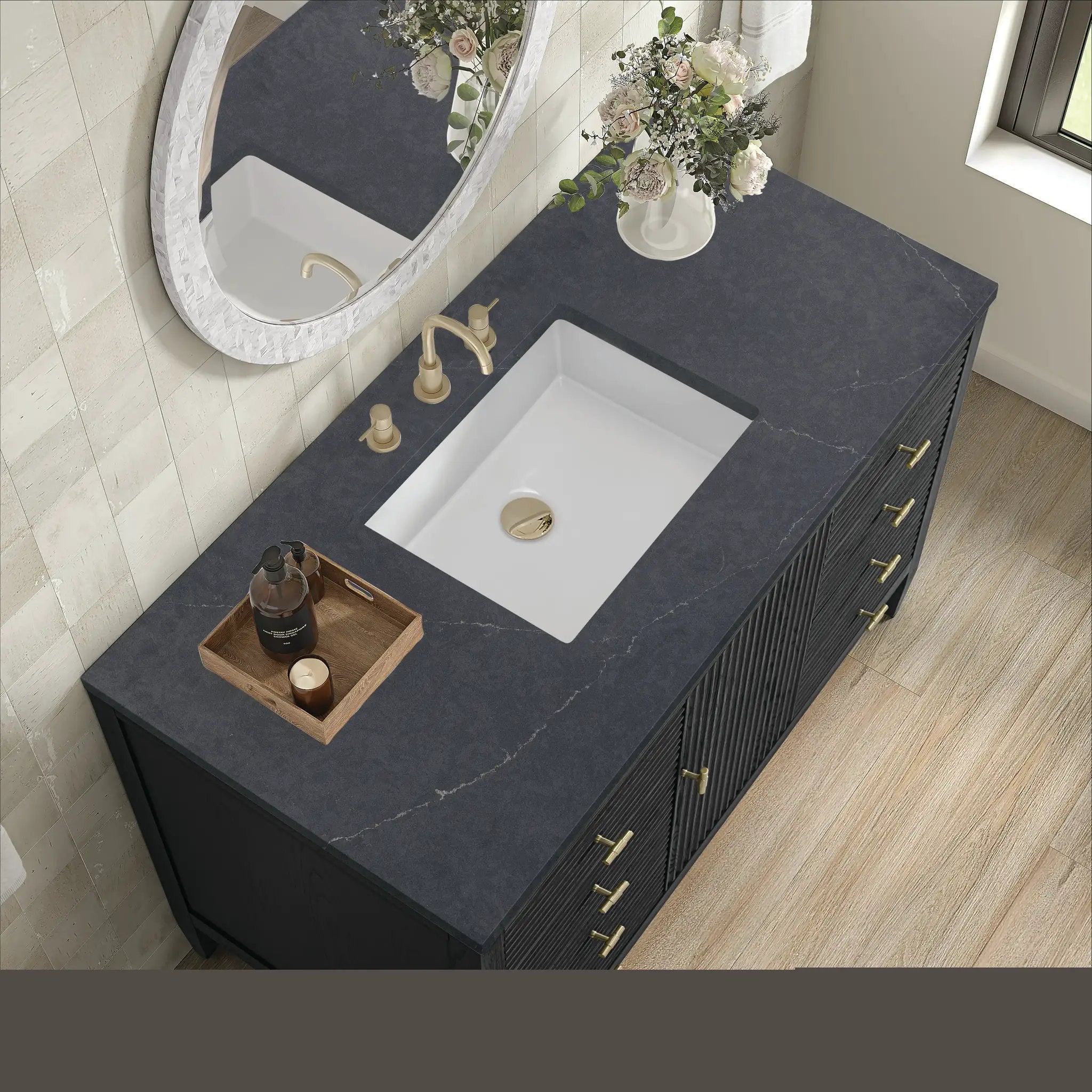 carbon oak vanity
