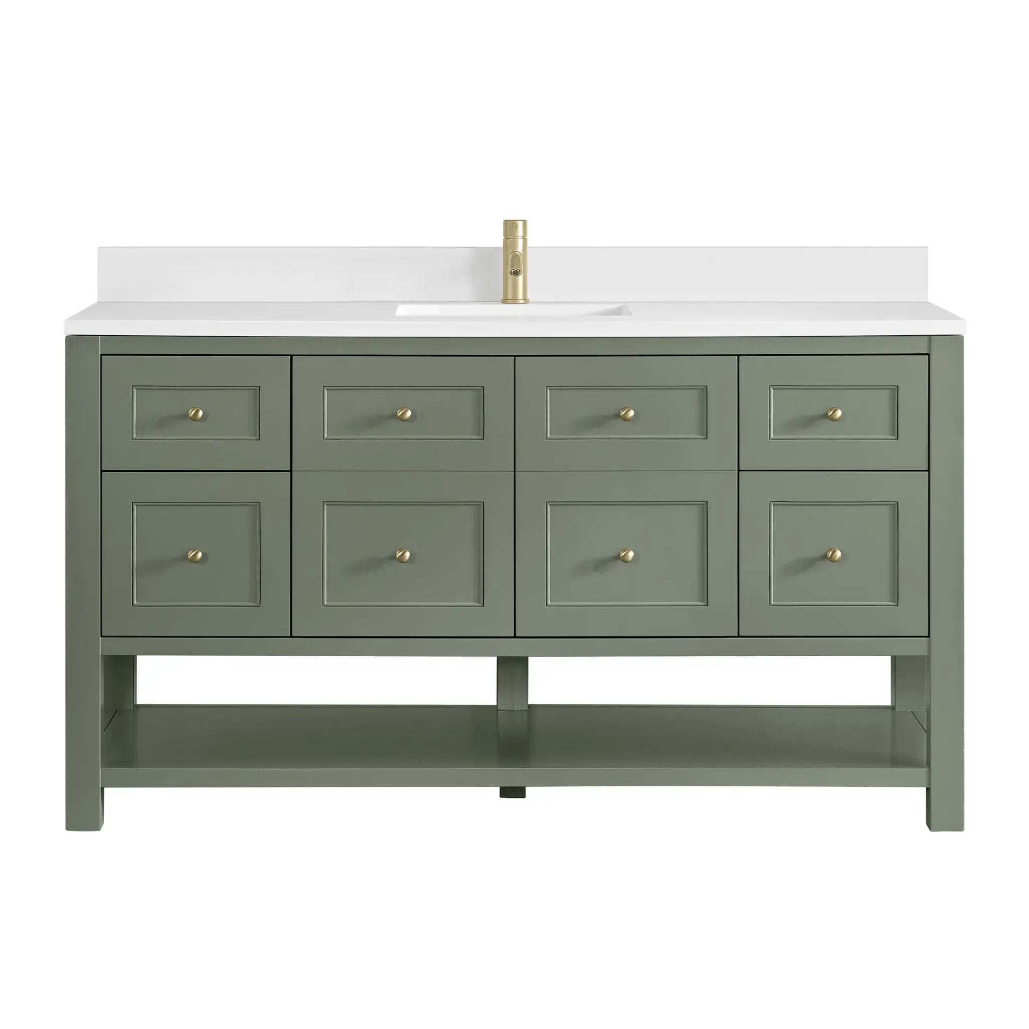 James Martin Breckenridge 60" Single Vanity Set - Smokey Celadon by James Martin Vanities