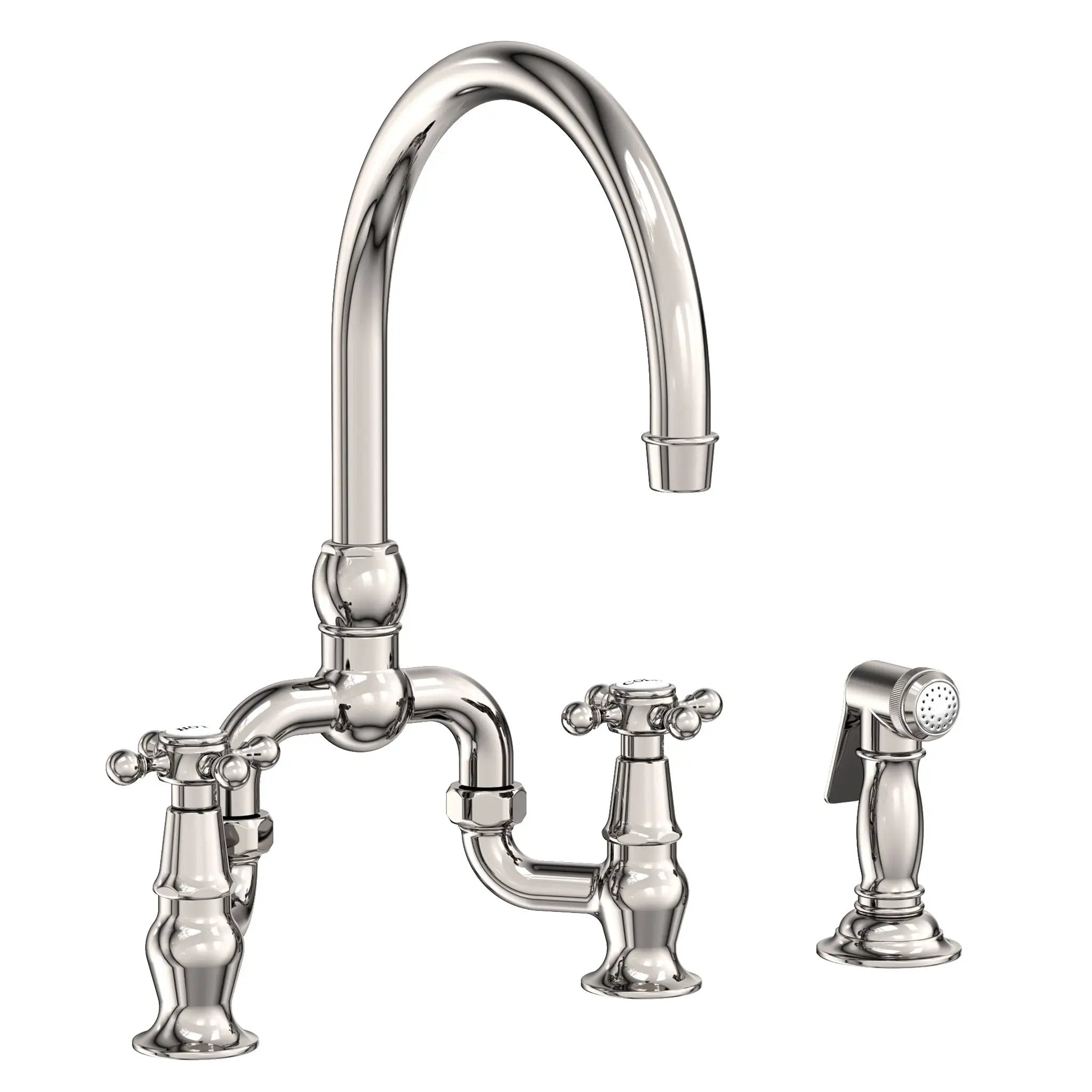 Newport Brass Chesterfield Kitchen Bridge Faucet with Side Spray by Newport Brass