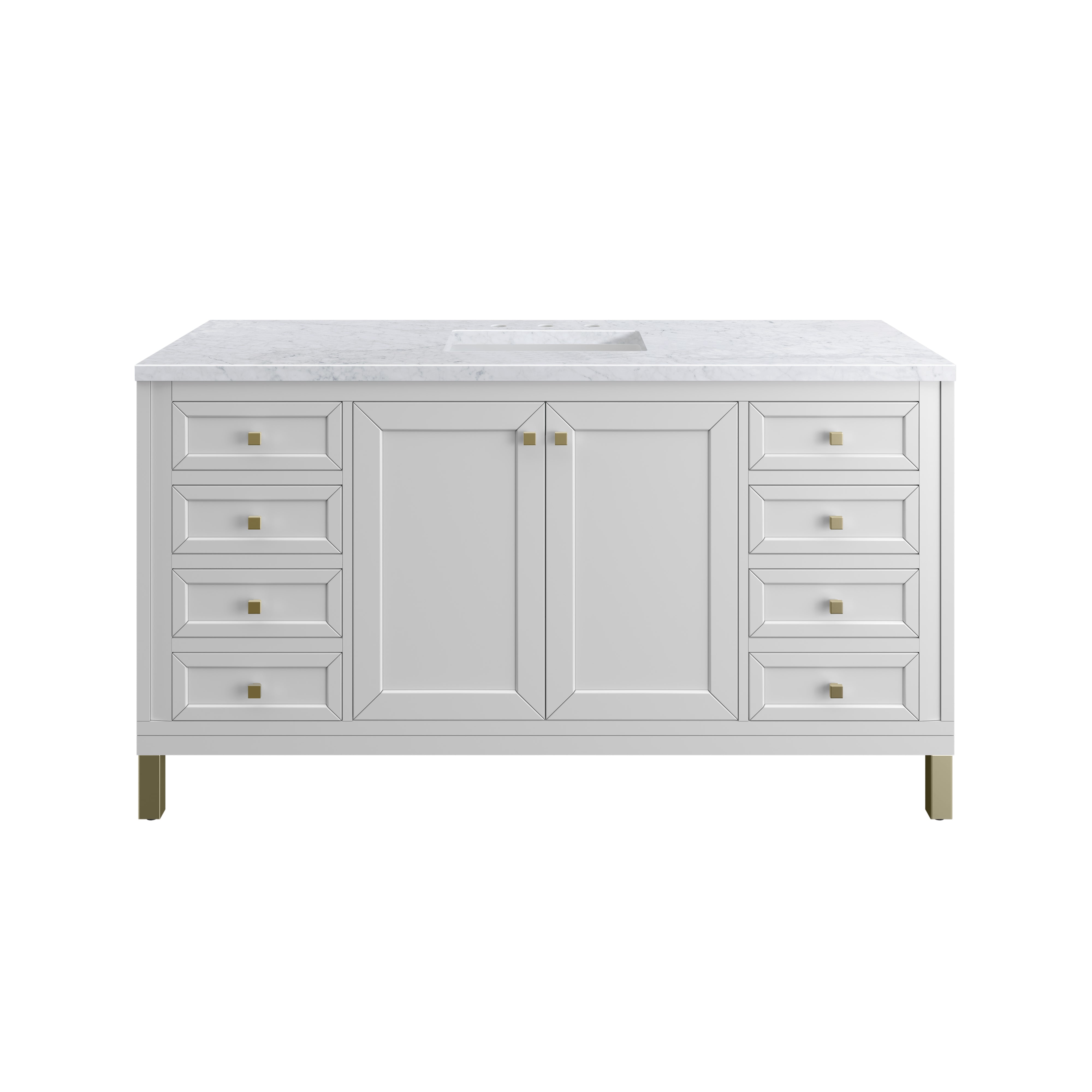 James Martin Vanities Chicago 60" Single Vanity - Glossy White